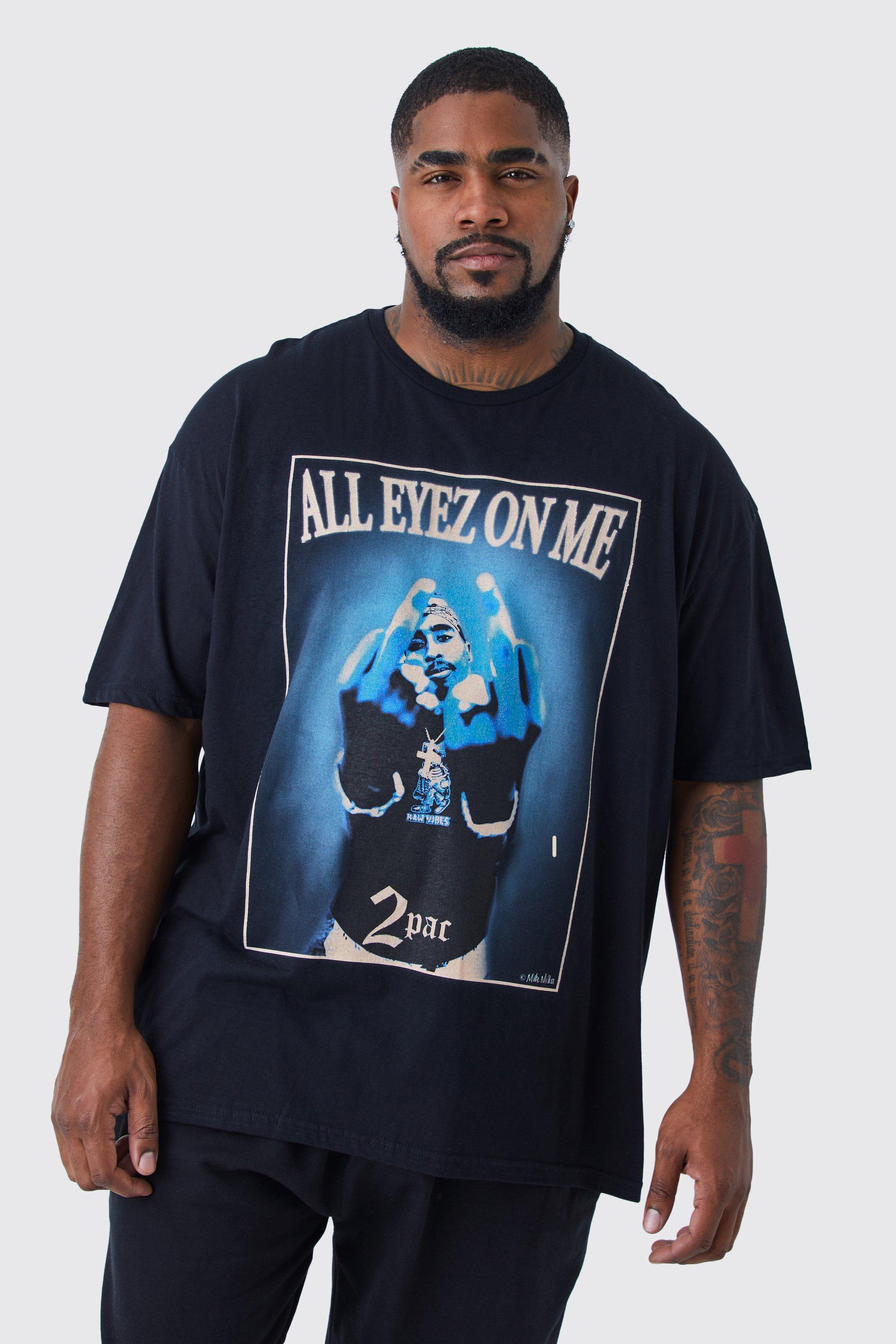 Plus Tupac License T-shirt | boohooMAN USA