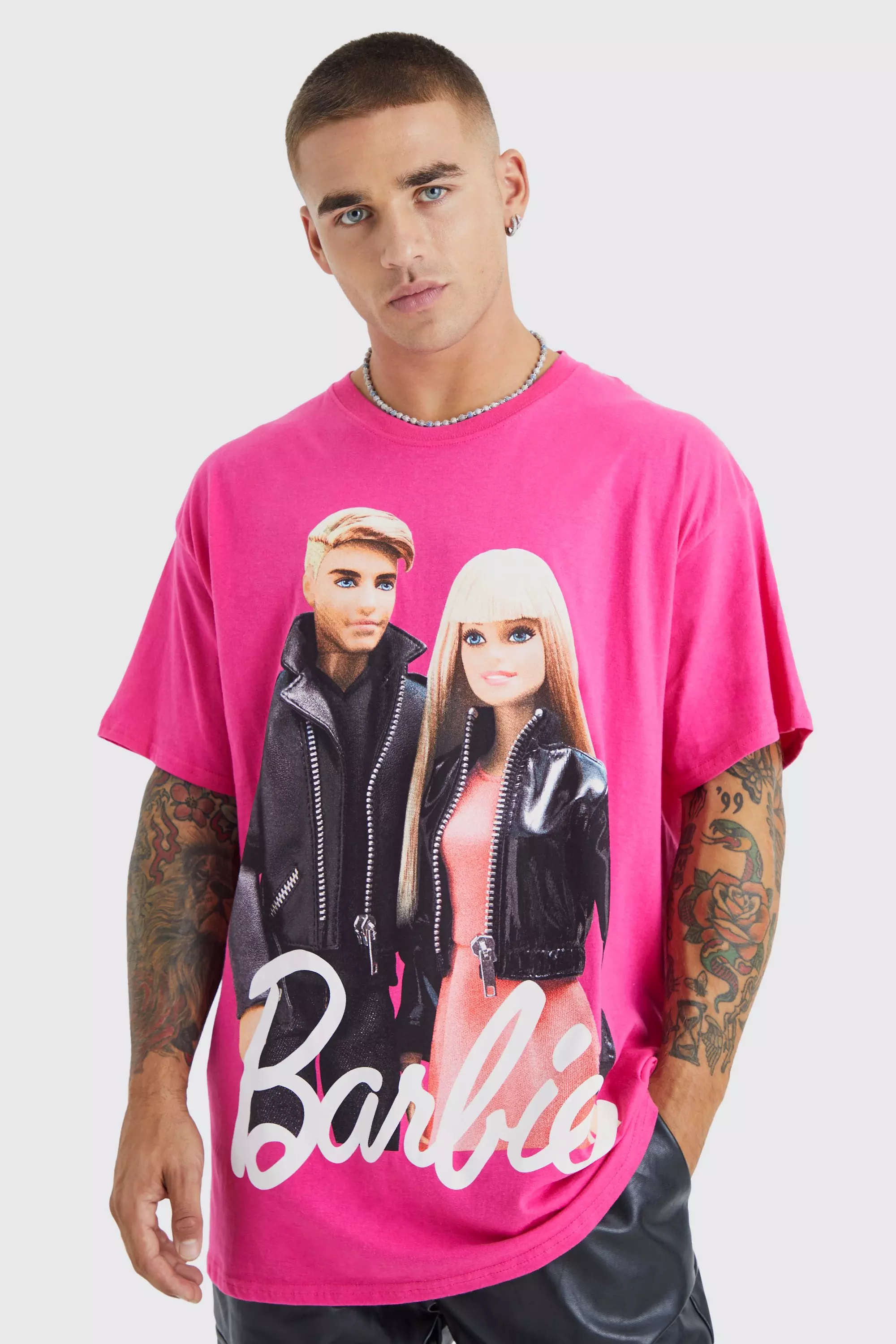 Oversized Barbie License T-shirt Pink