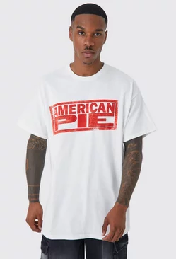 Oversized American Pie License T-shirt White
