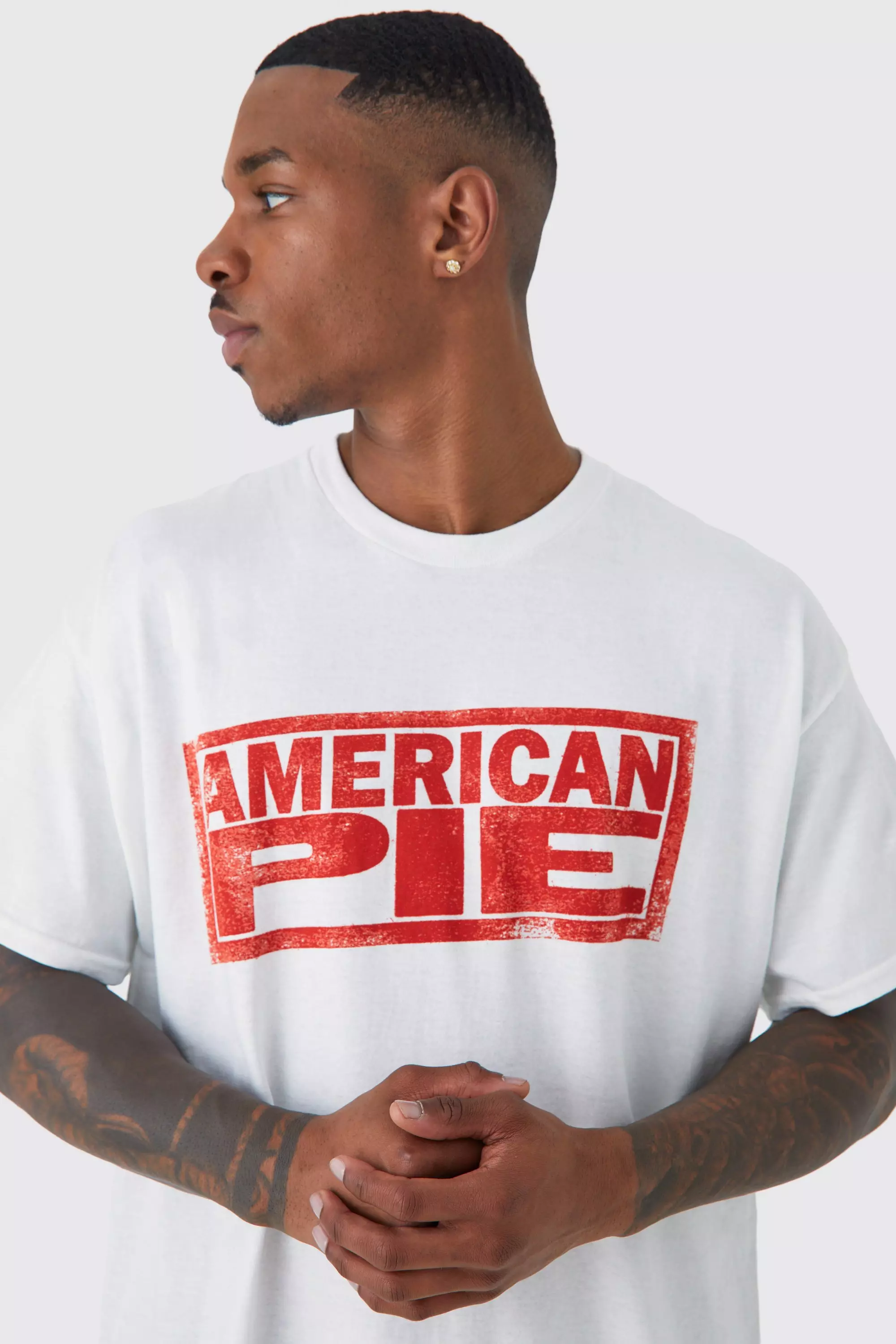 Oversize T-Shirt mit lizenziertem American Pie Print, White alternatives Bild