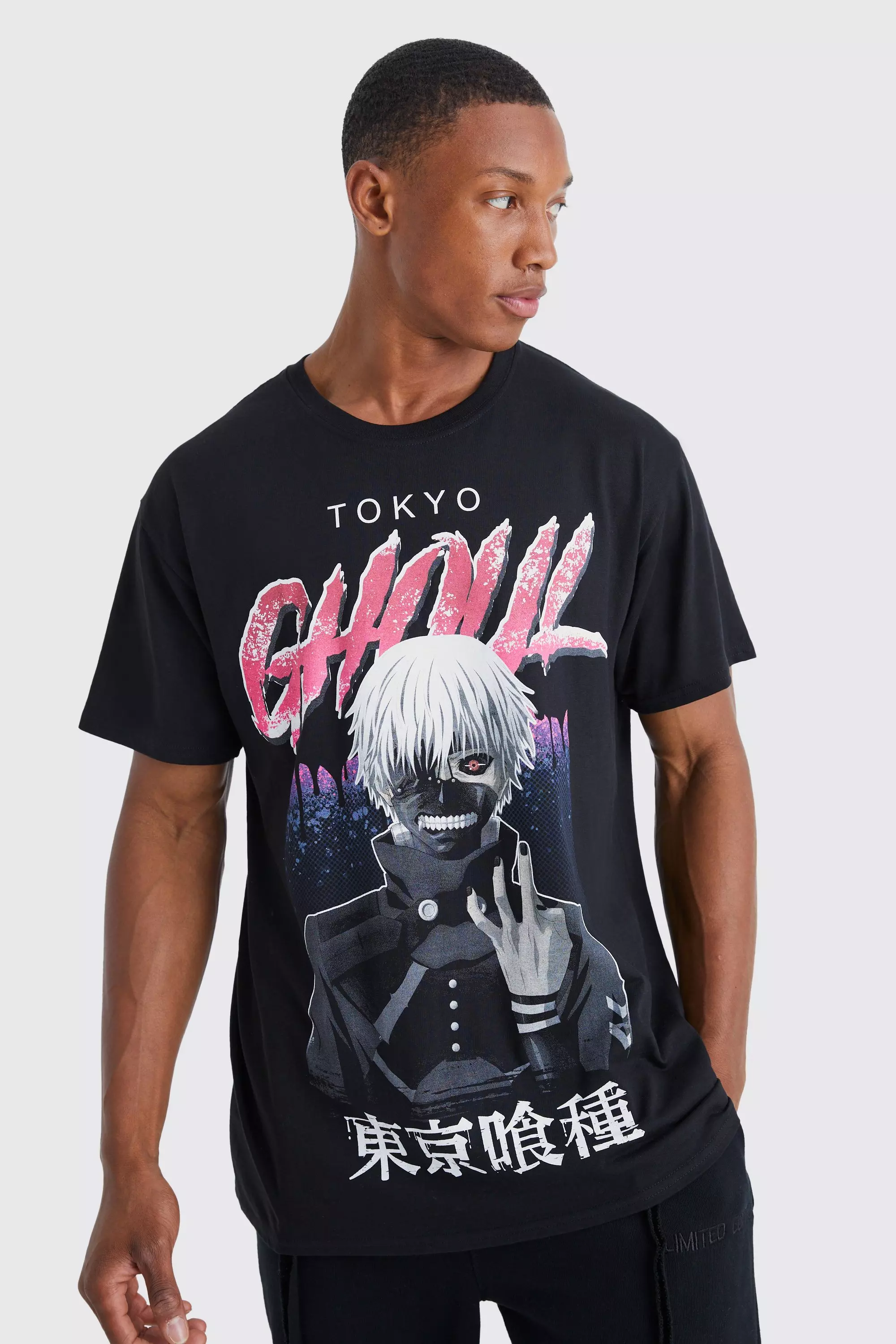 Black Oversized Tokyo Ghoul License T-shirt alternative image