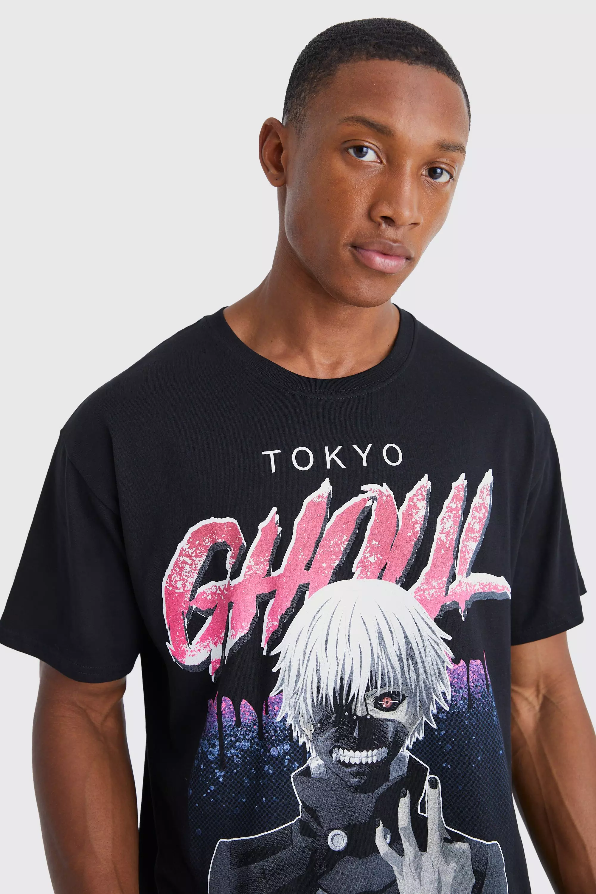 Black Oversized Tokyo Ghoul License T-shirt alternative image