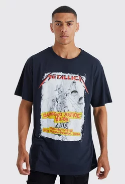 Oversized Metallica License T-shirt Black