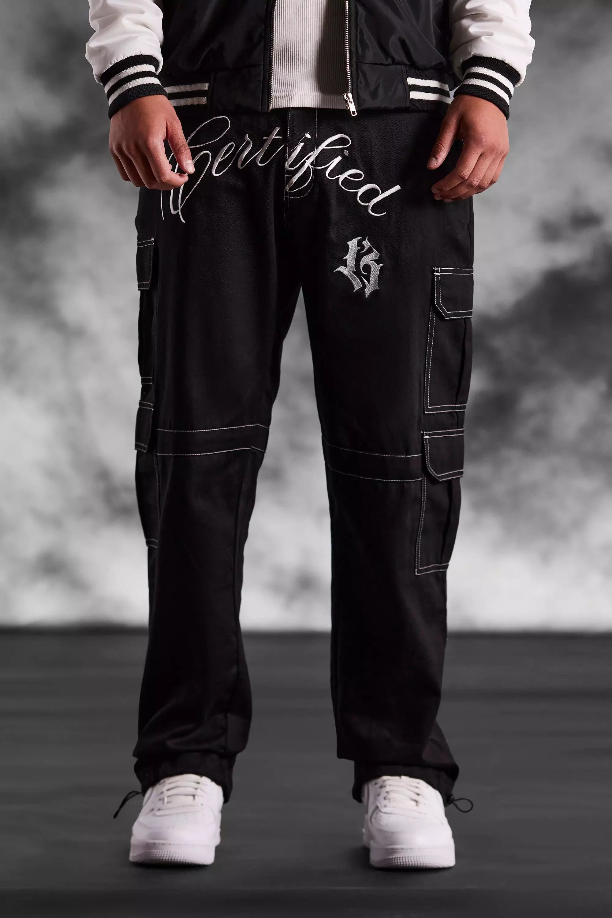 Pantalon cargo à slogan Certified, Black autre image