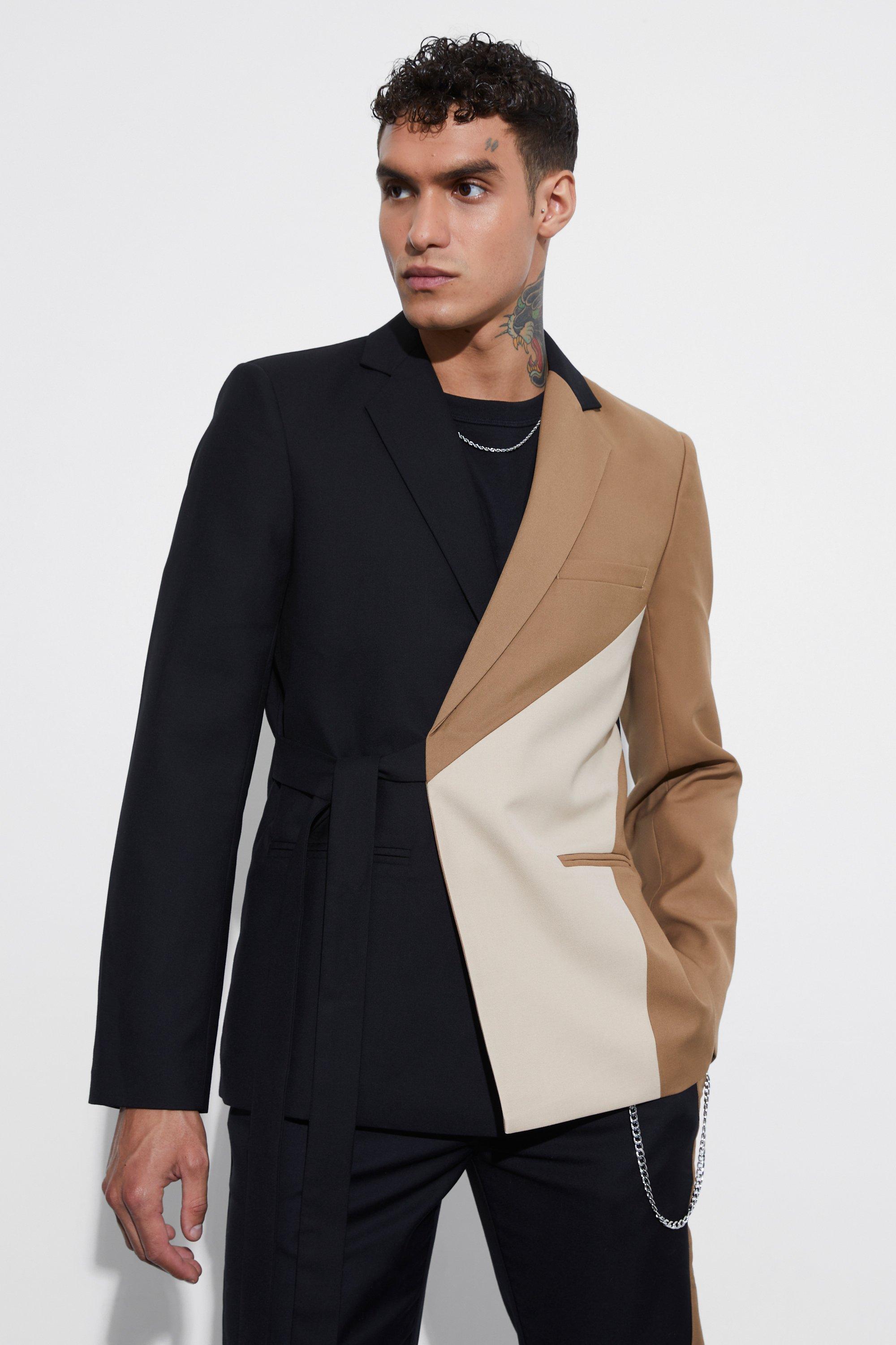 Slim-Fit Wickel-Blazer, Stone