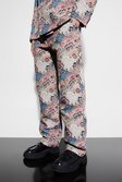 Ecru Relaxed Fit Tapestry Suit Pants