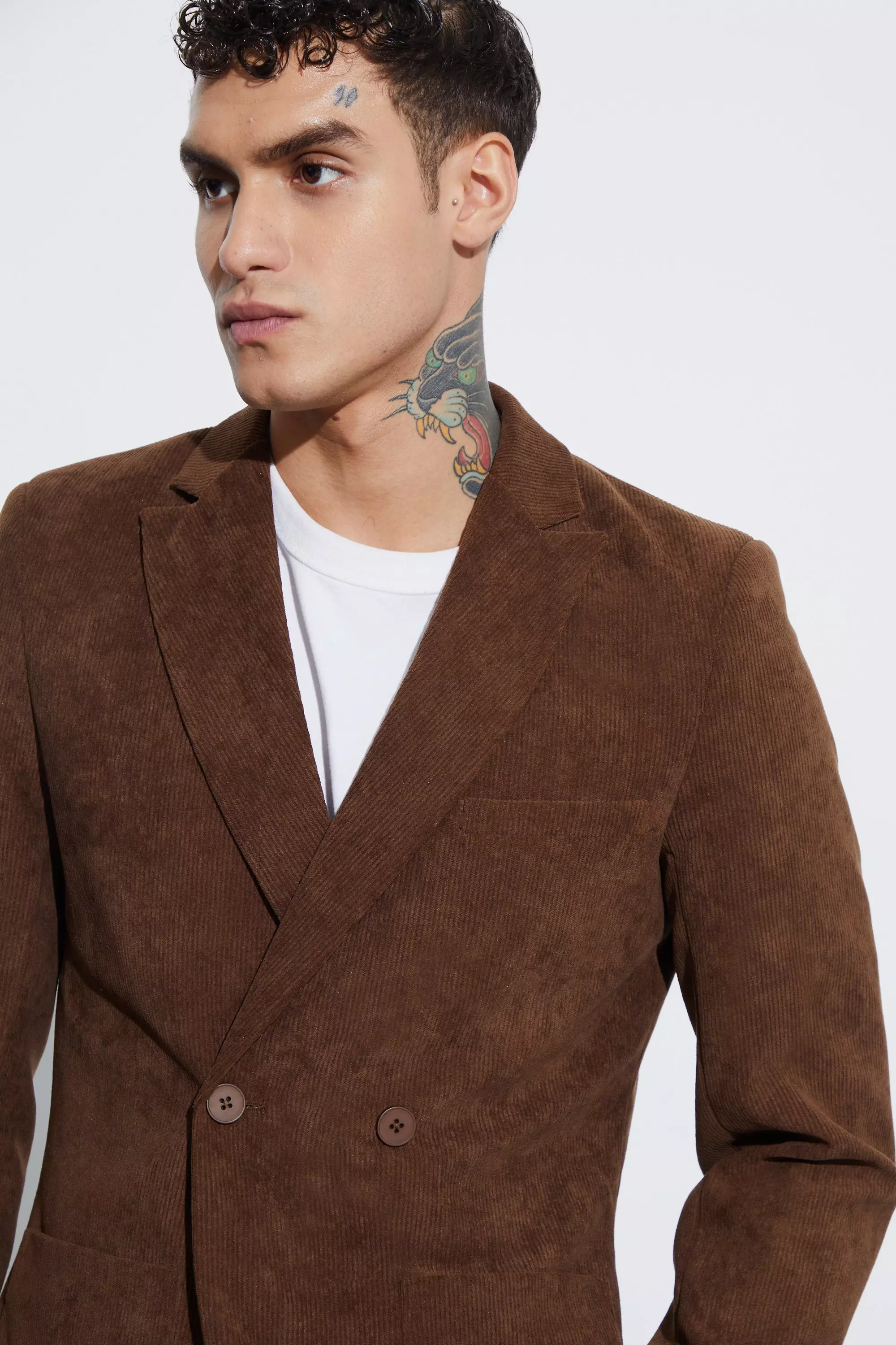 Double breasted corduroy blazer best sale