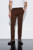 Chocolate Skinny Fit Corduroy Tailored Pants