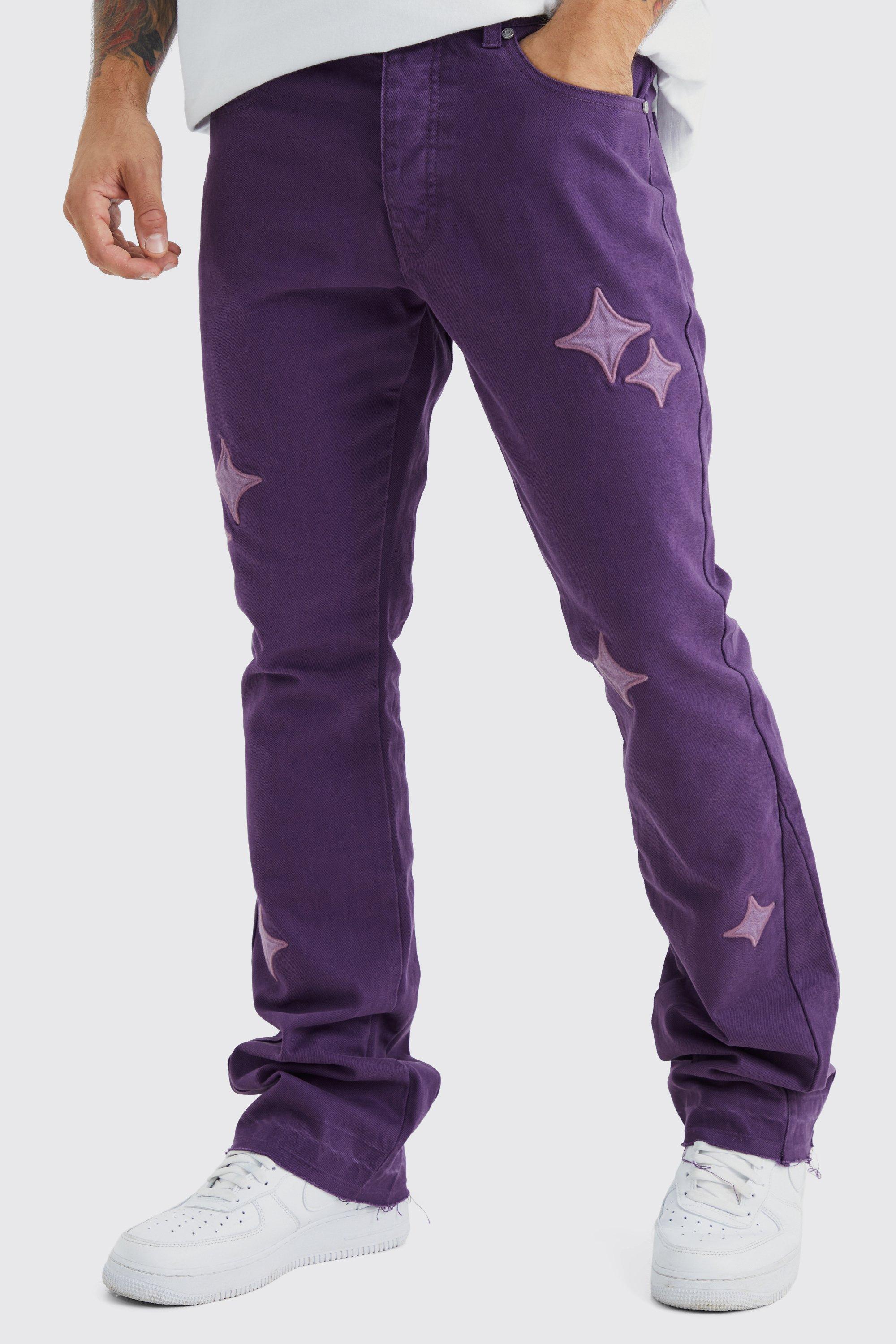 Slim Stacked Flare Sweatpants With Gusset Panel