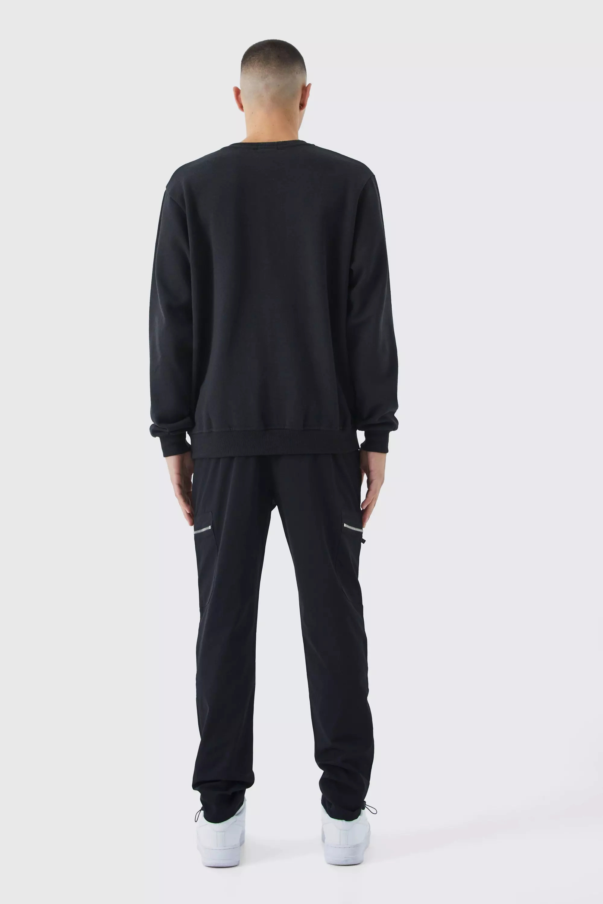 Pantalon cargo slim technique, Black autre image