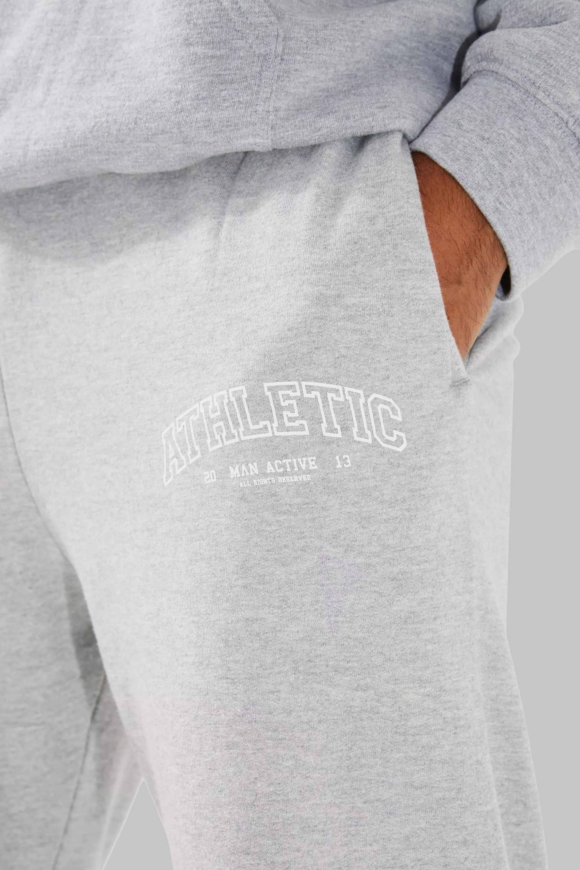 Grey marl Man Active Athletic Sweatpants alternative image