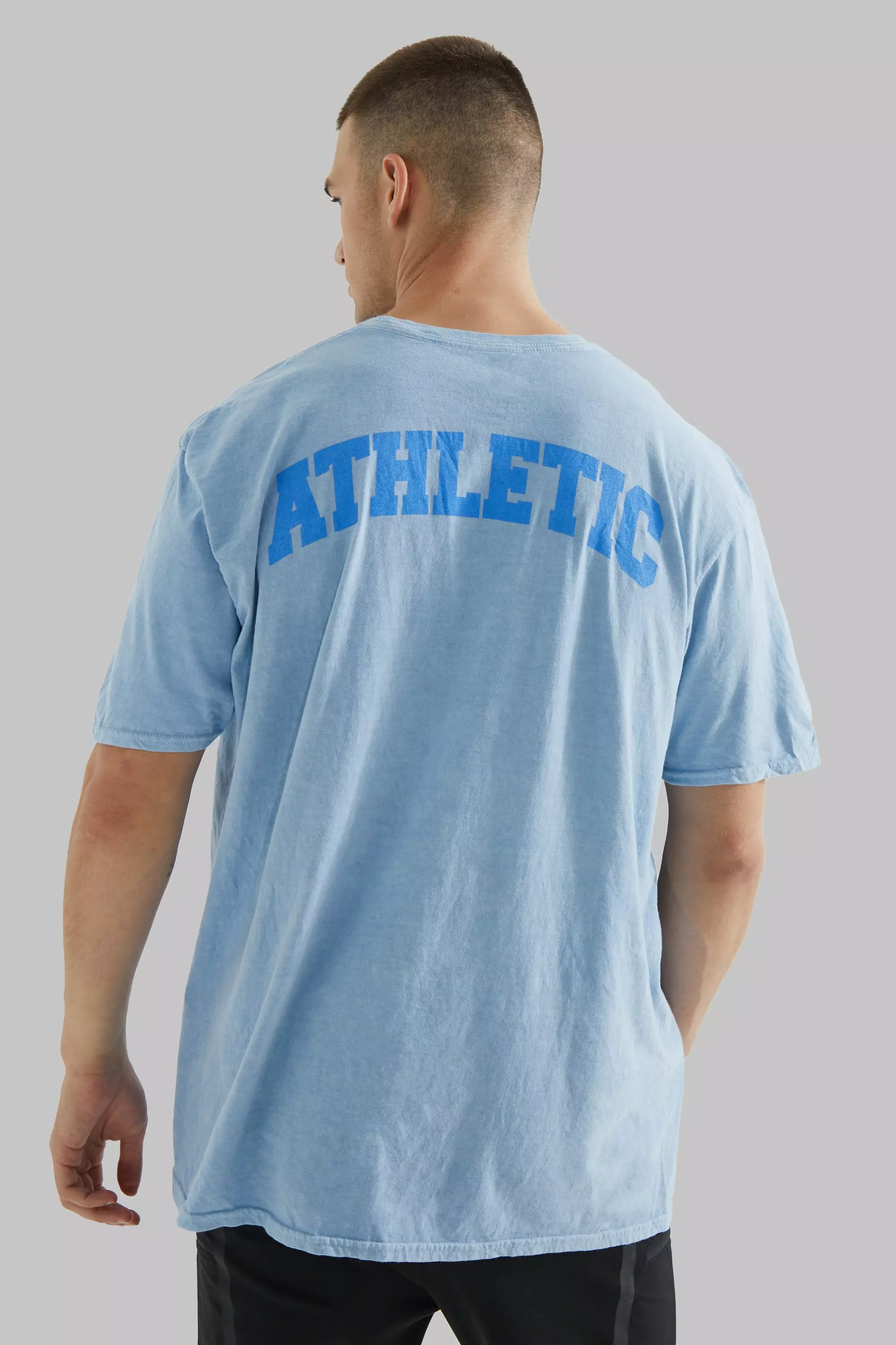 Tall Man Active Overdye Athletic T-shirt Blue