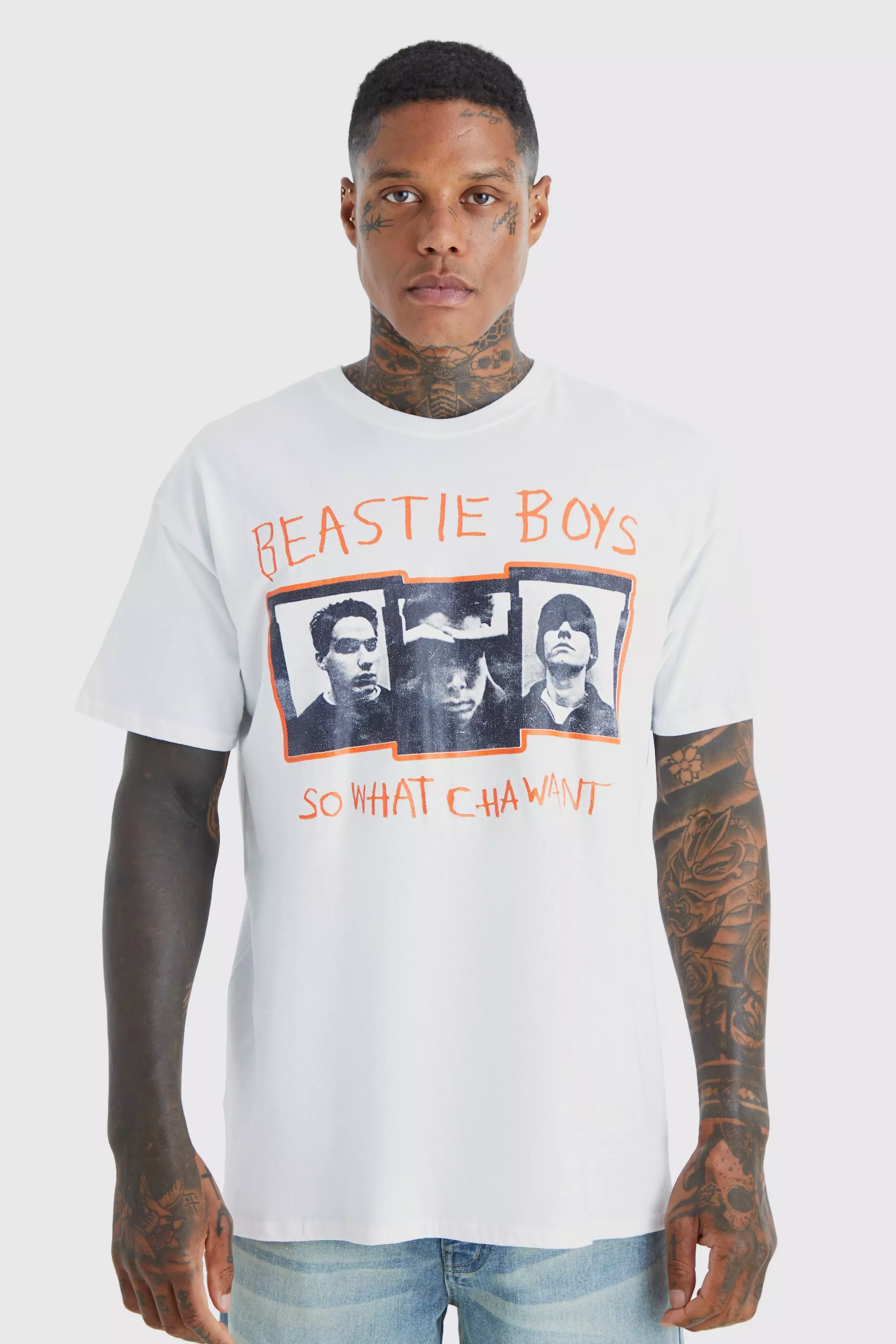 Oversized Beastie Boys License T-shirt White