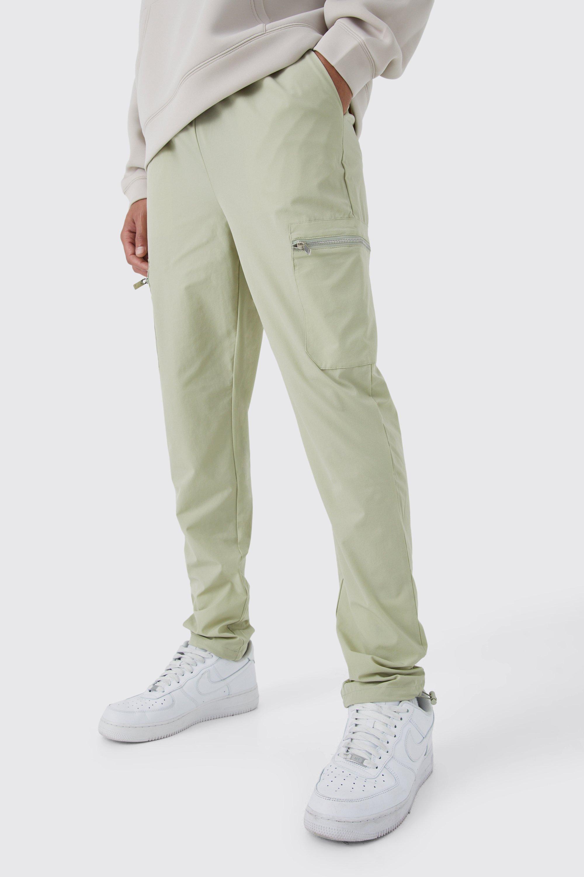 Tall Elasticated Waist Slim Technical Stretch Cargo Pants