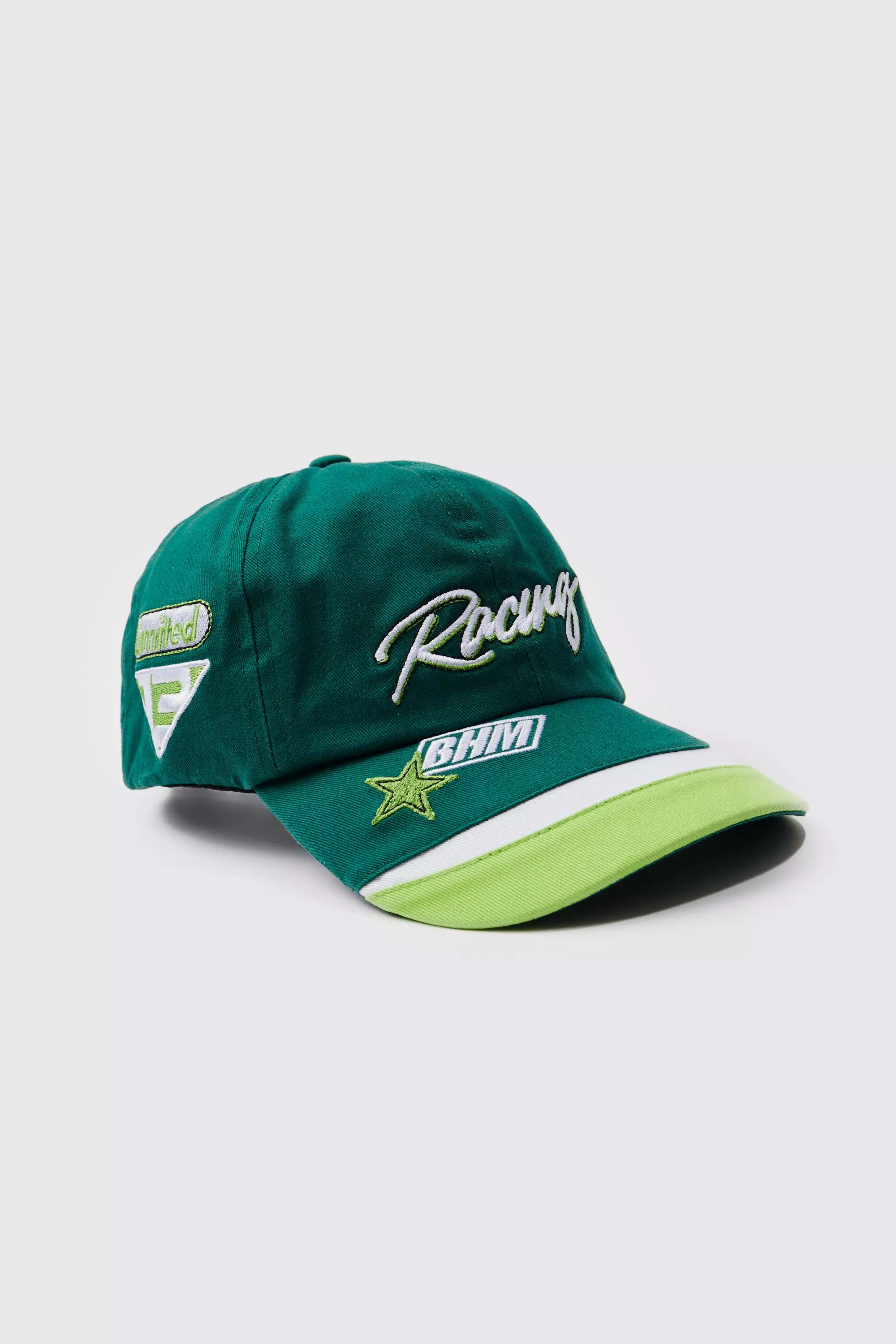 Cappello Da Baseball Slavato Con Stemma Di Moto, Green immagine alternativa
