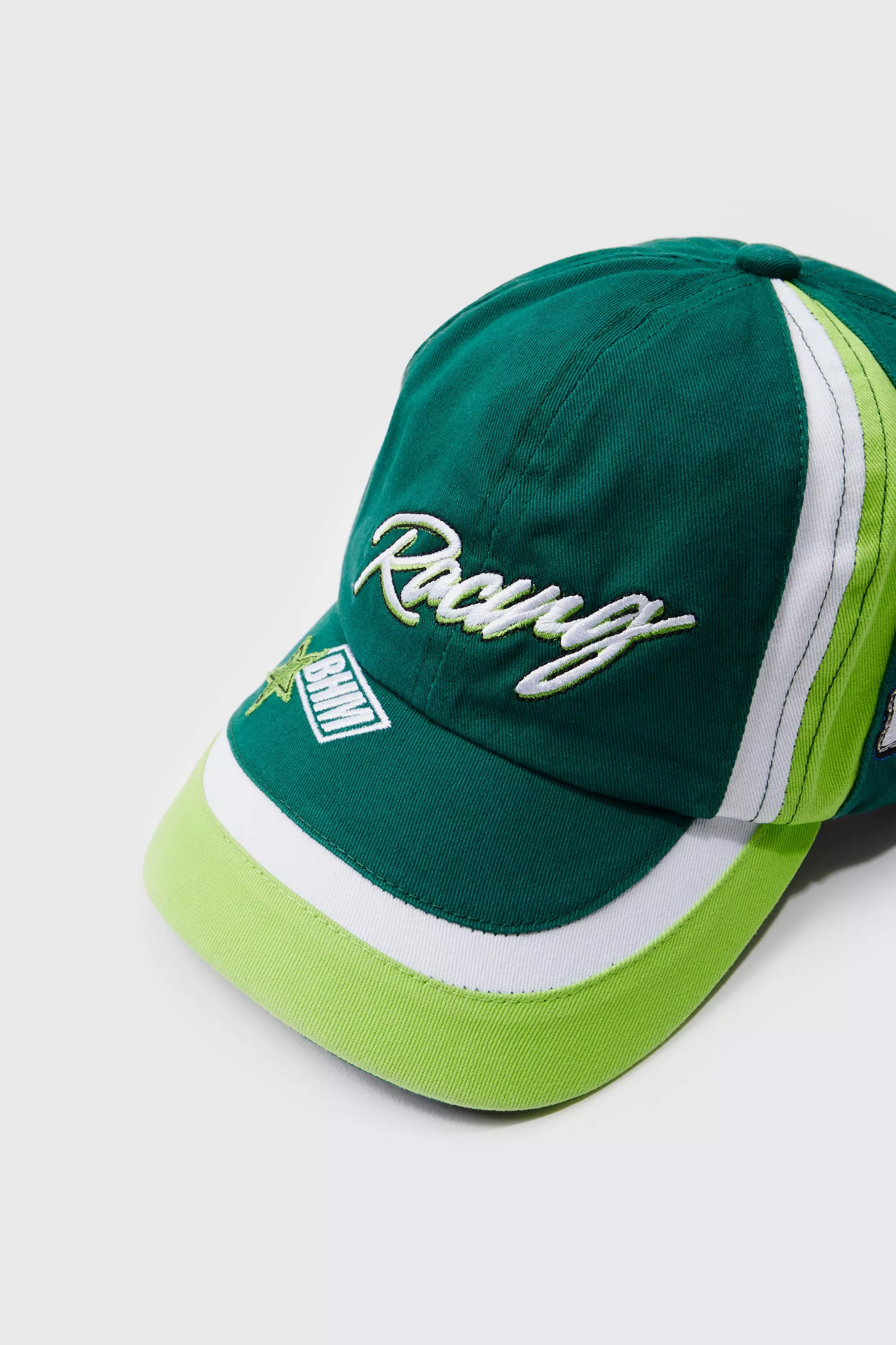 Cappello Da Baseball Slavato Con Stemma Di Moto, Green immagine alternativa
