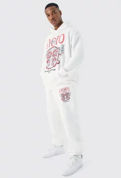 Limited Edition Dragon Graphic Tracksuit White