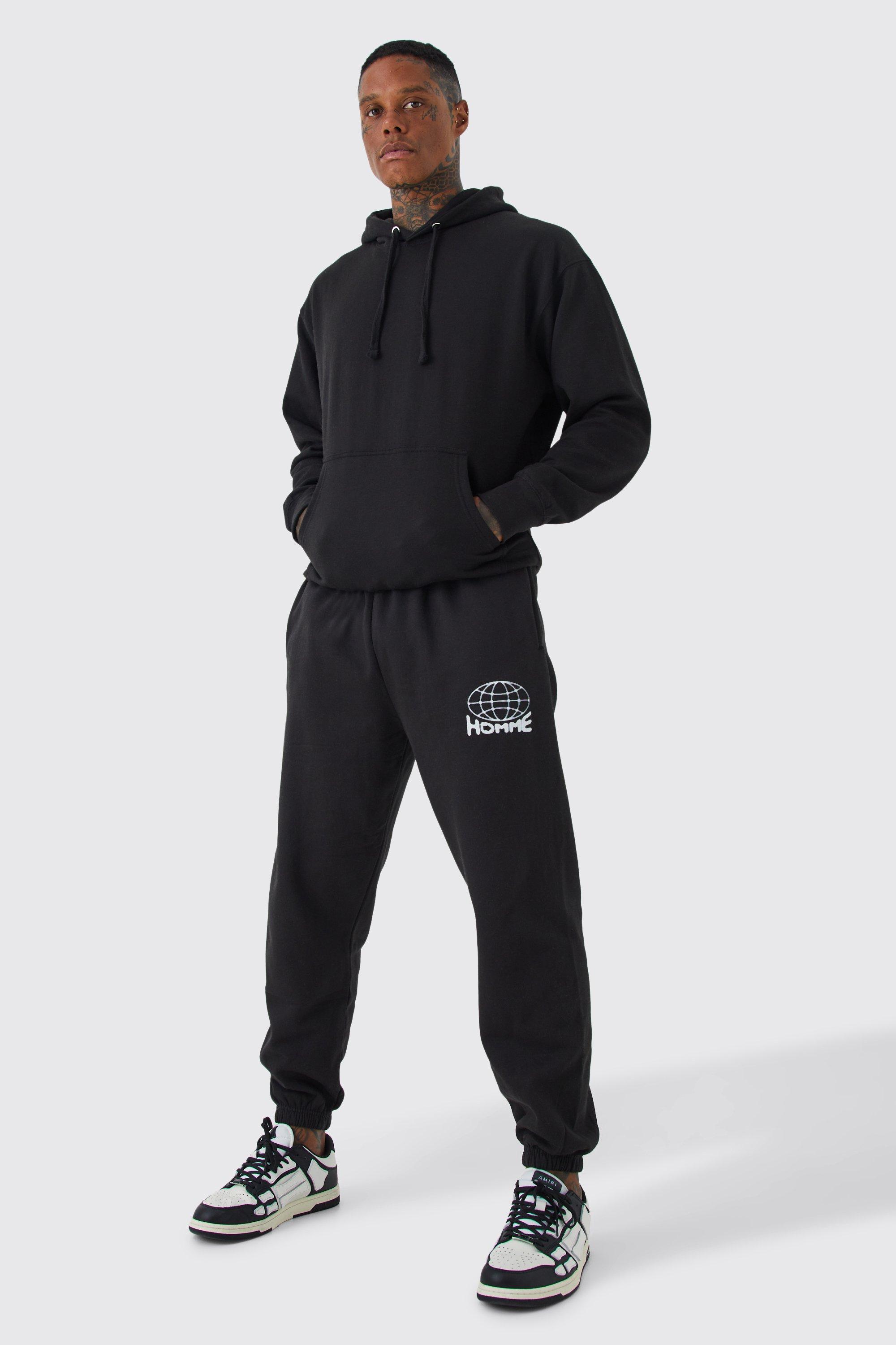 Nike Graphic Tracksuit Set in Black for Men