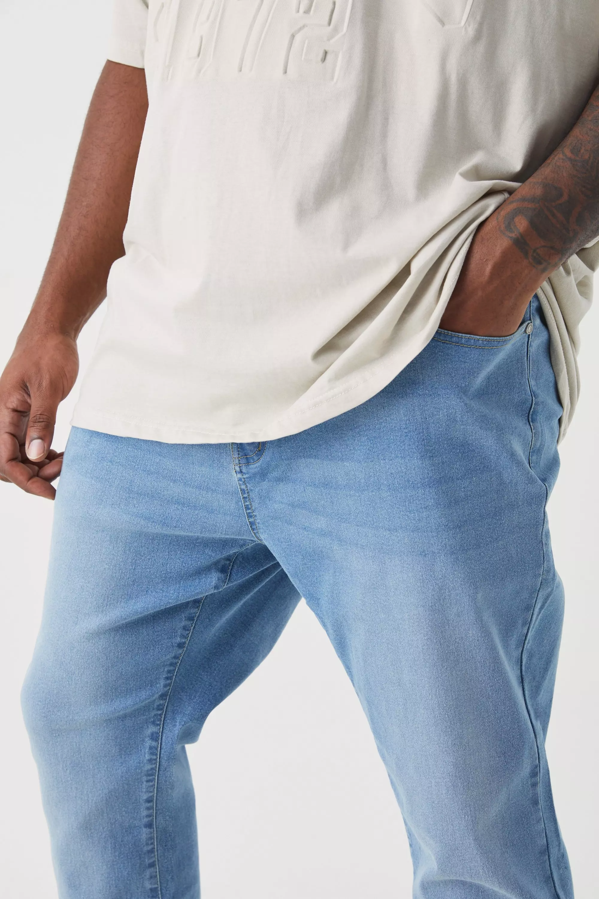 Grande taille - Jean skinny simple, Light blue autre image