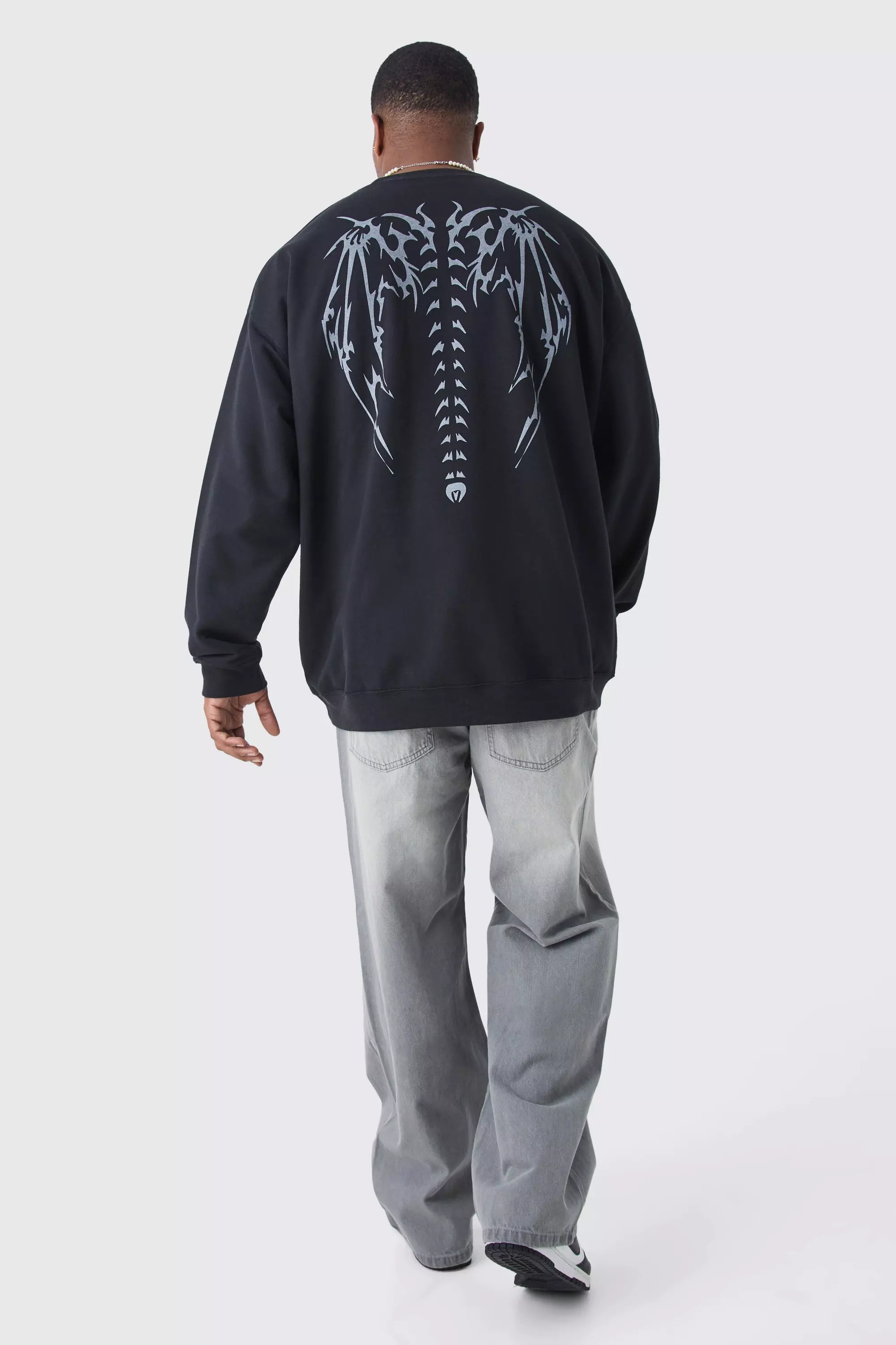 Jeans Taglie Forti Rilassati In Denim Rigido, Mid grey immagine alternativa