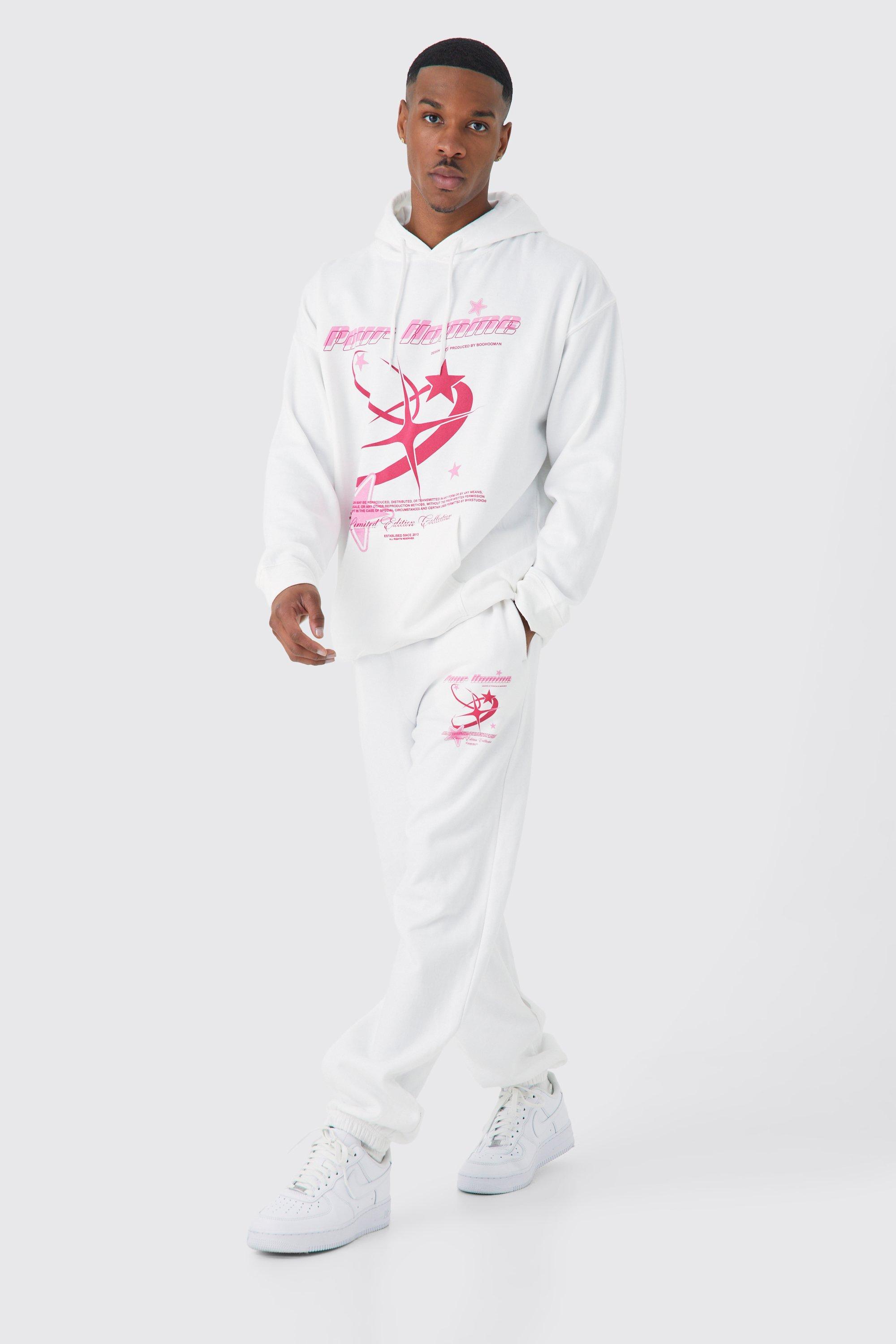 Boohooman black and white clearance tracksuit