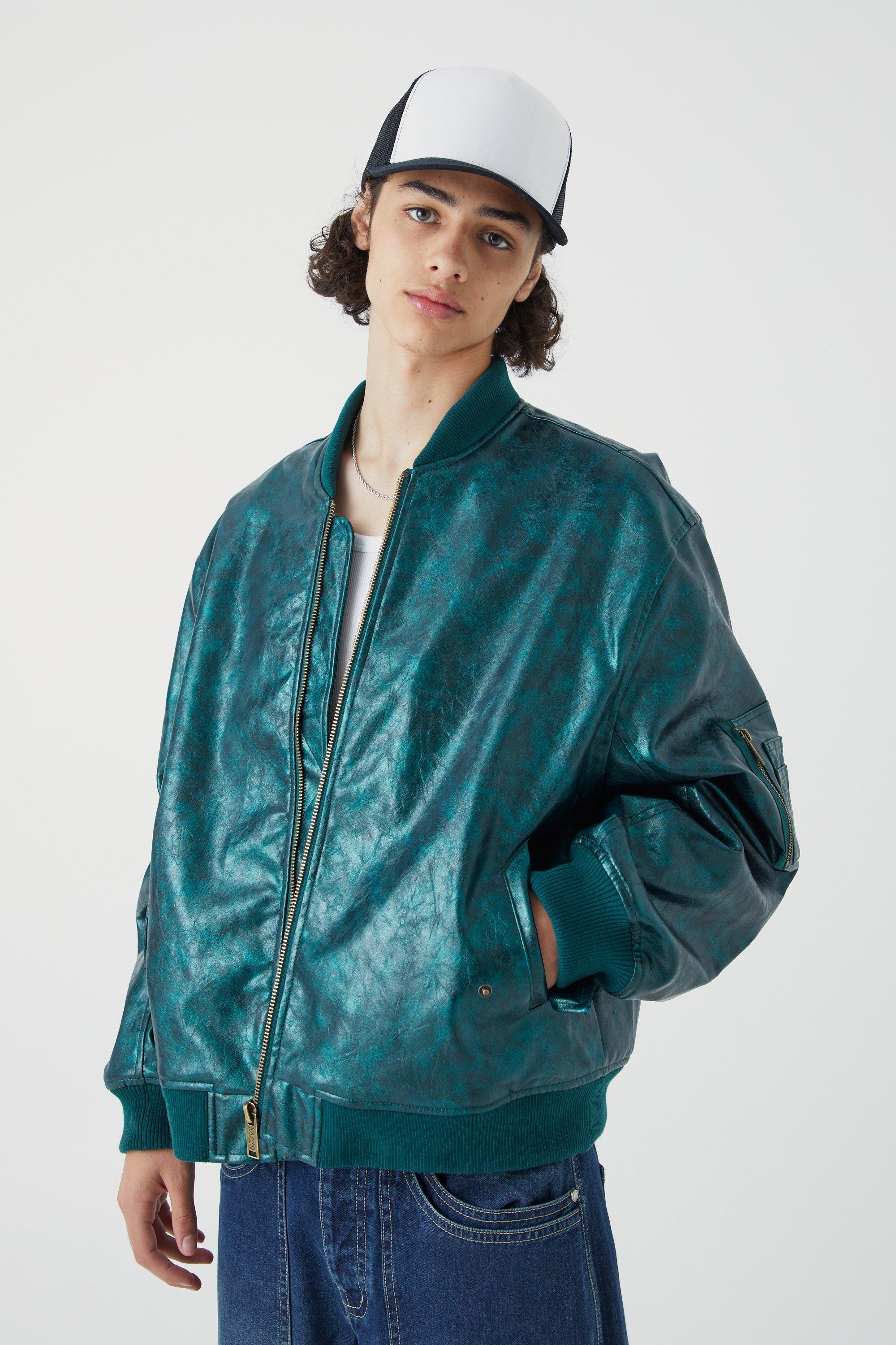 Boohooman high 2024 shine jacket