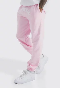 Official Smoke Graphic Sweatpants Light pink