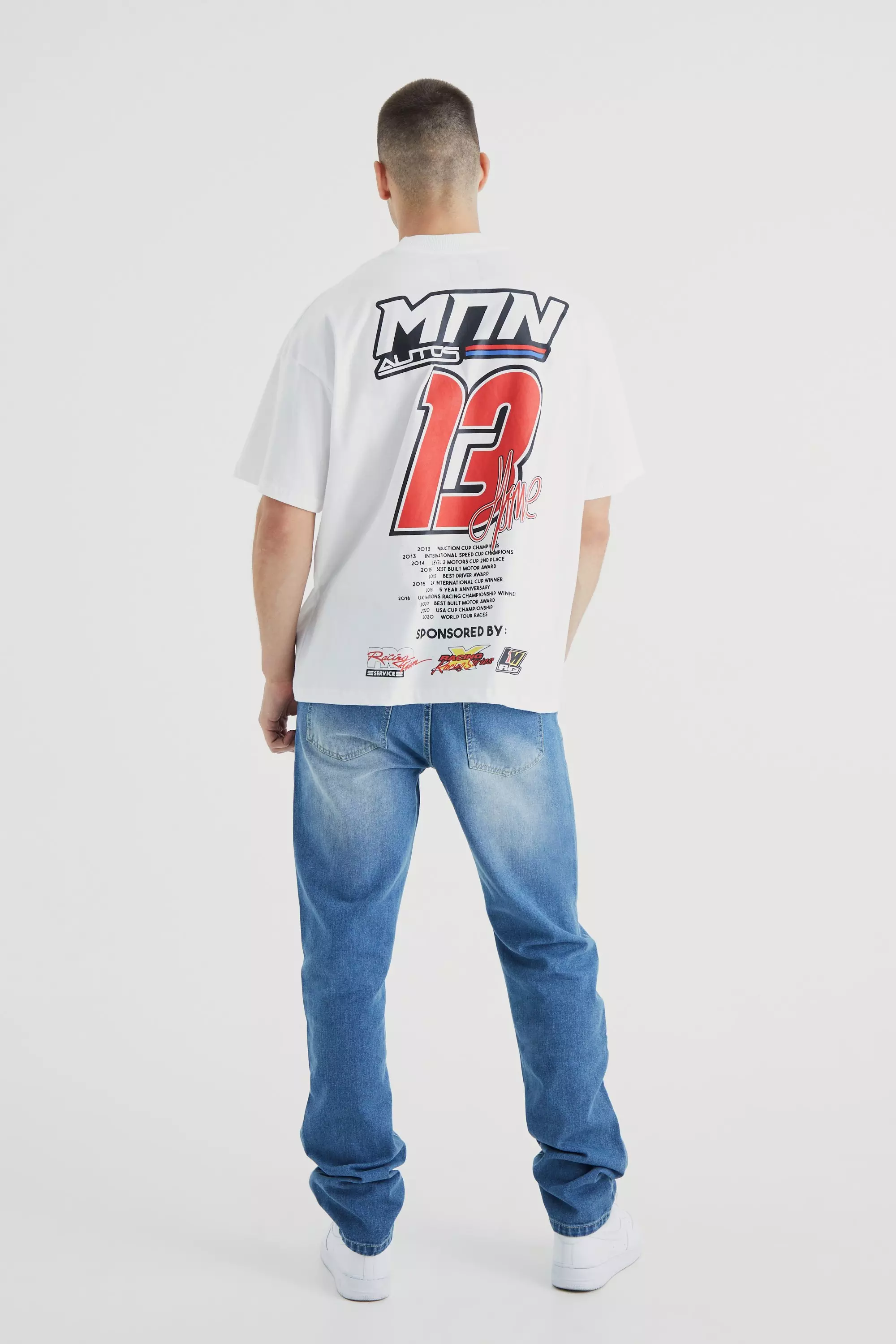 Mid blue Tall Straight Rigid Jeans alternative image