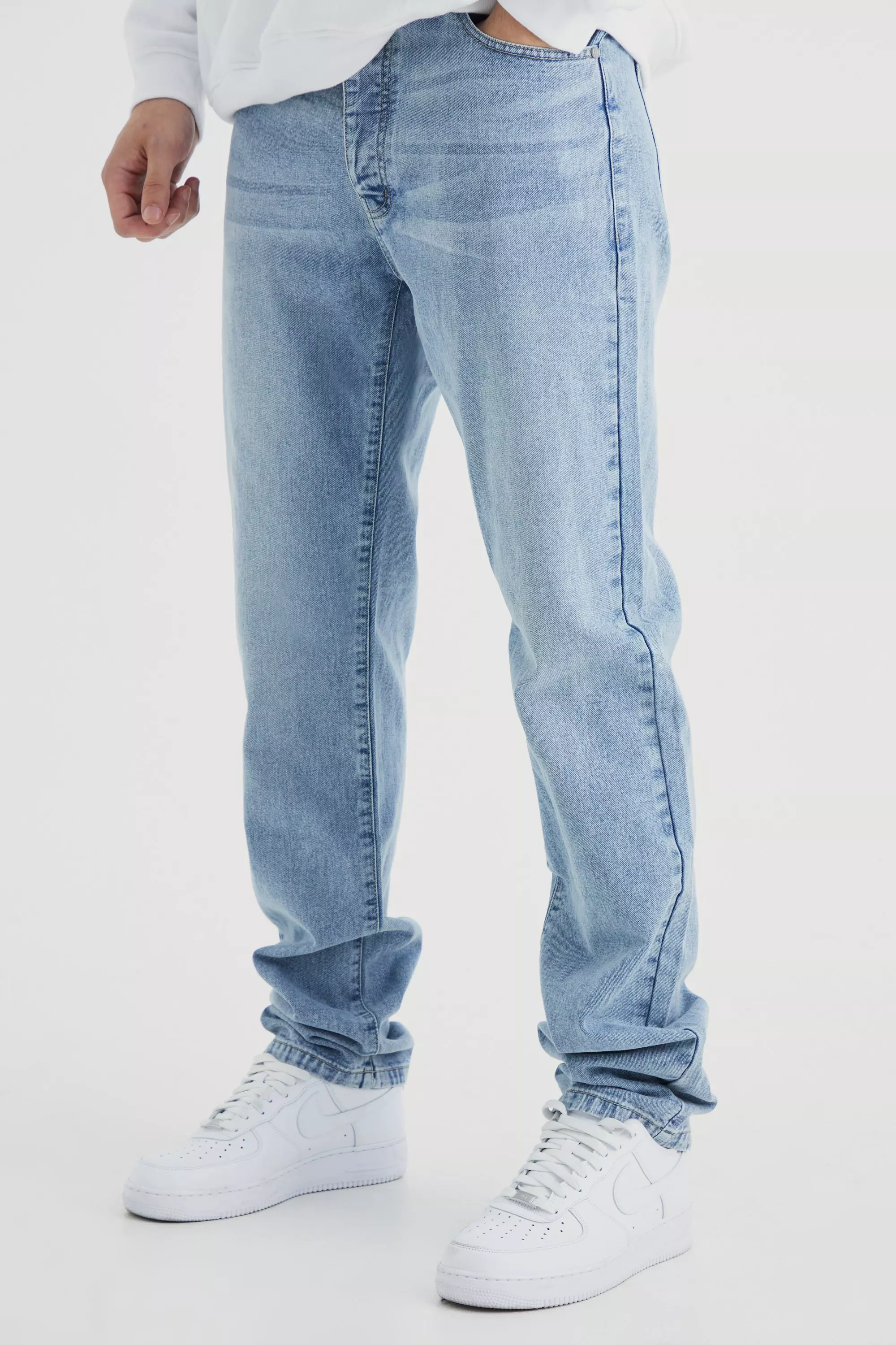 Blue Tall Straight Rigid Jean