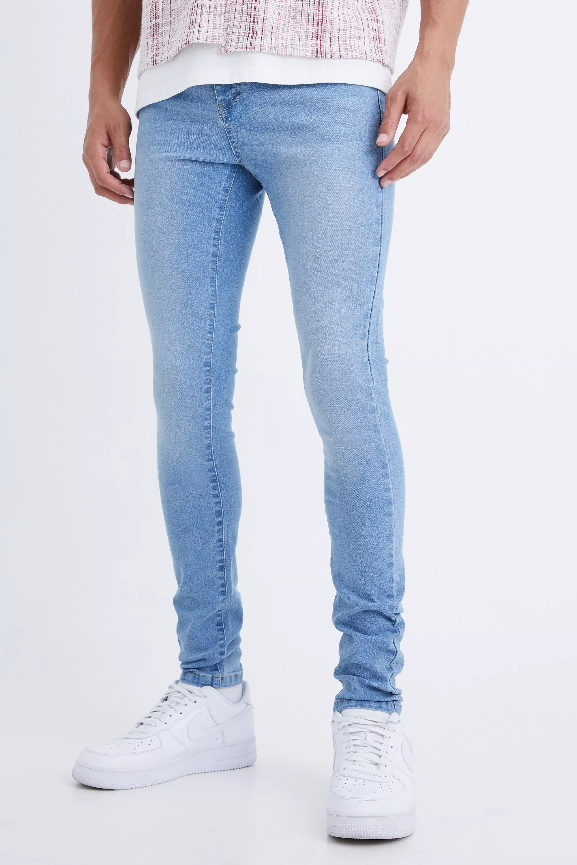 Jeans Tall Super Skinny Fit In Stretch, Light blue immagine alternativa
