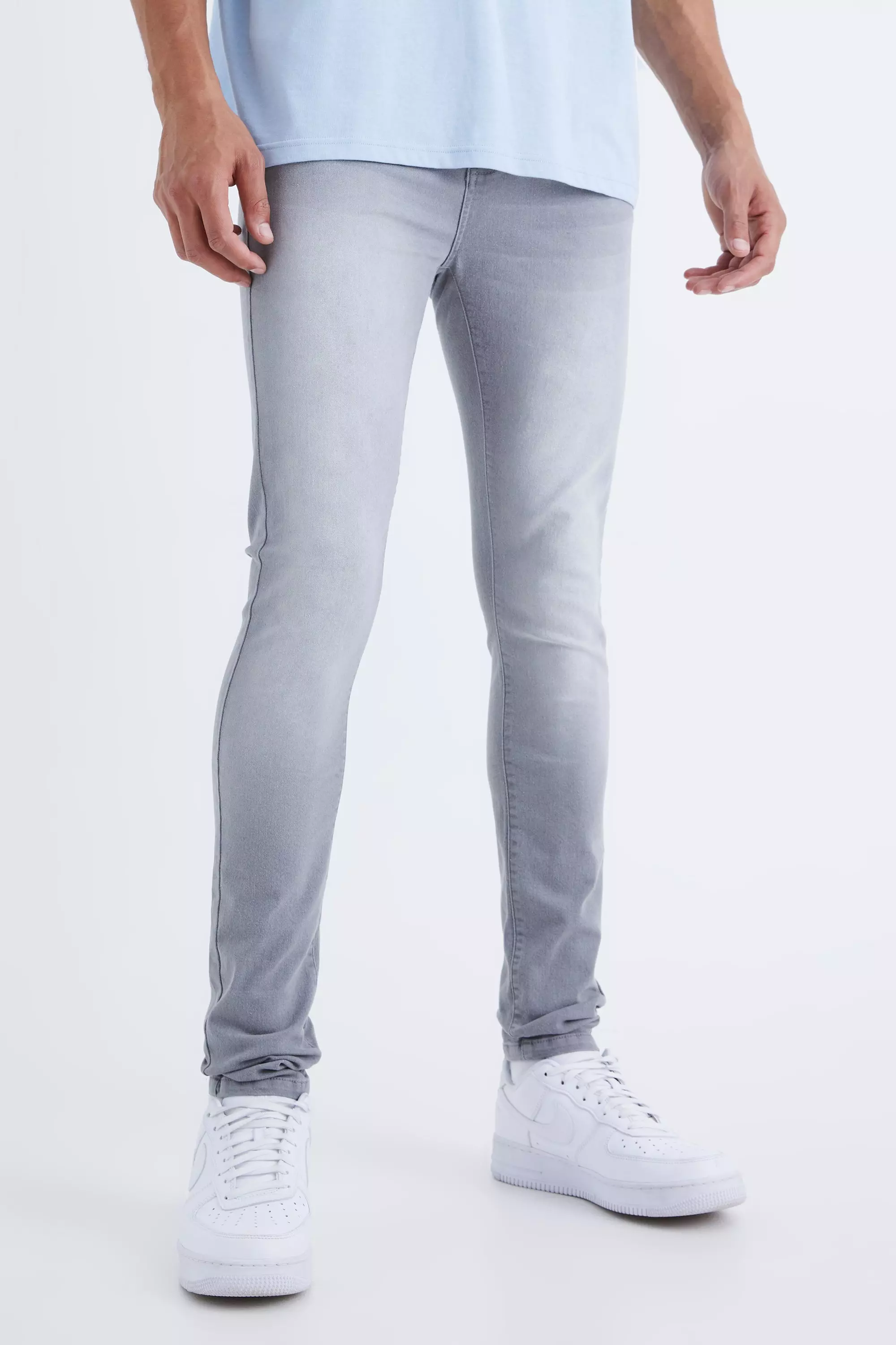 Grey Tall Super Skinny Stretch Jean