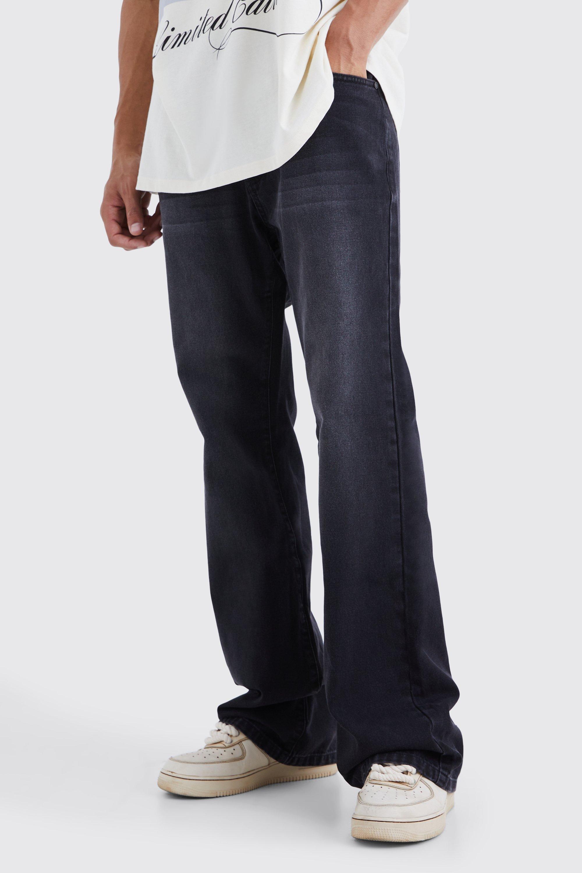 Tall Washed Black Wide Leg Jeans, Tall