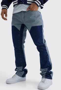 Blue Slim Rigid Flare Tinted Carpenter Jeans