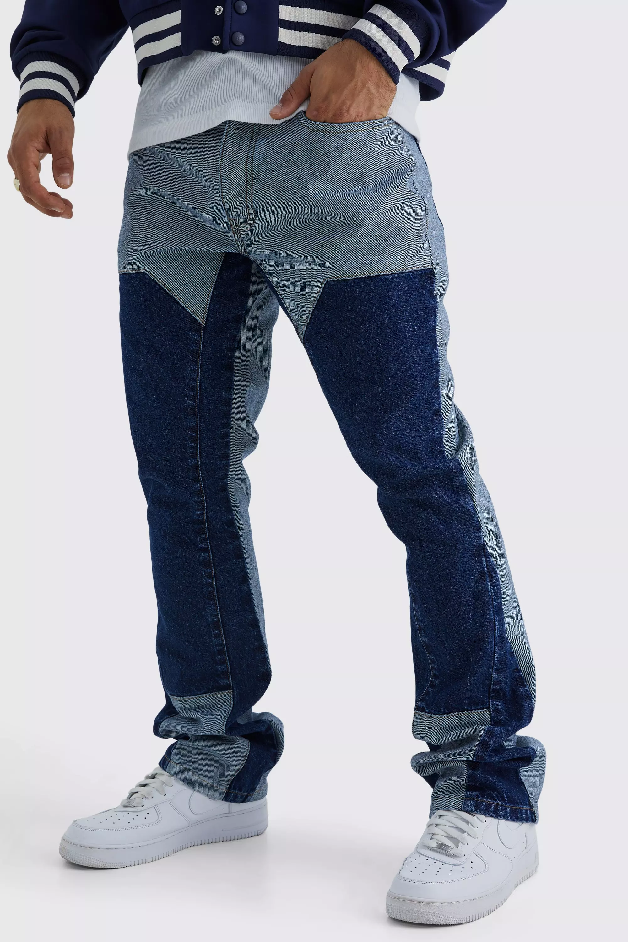 Slim Rigid Flare Tinted Carpenter Jeans Vintage blue