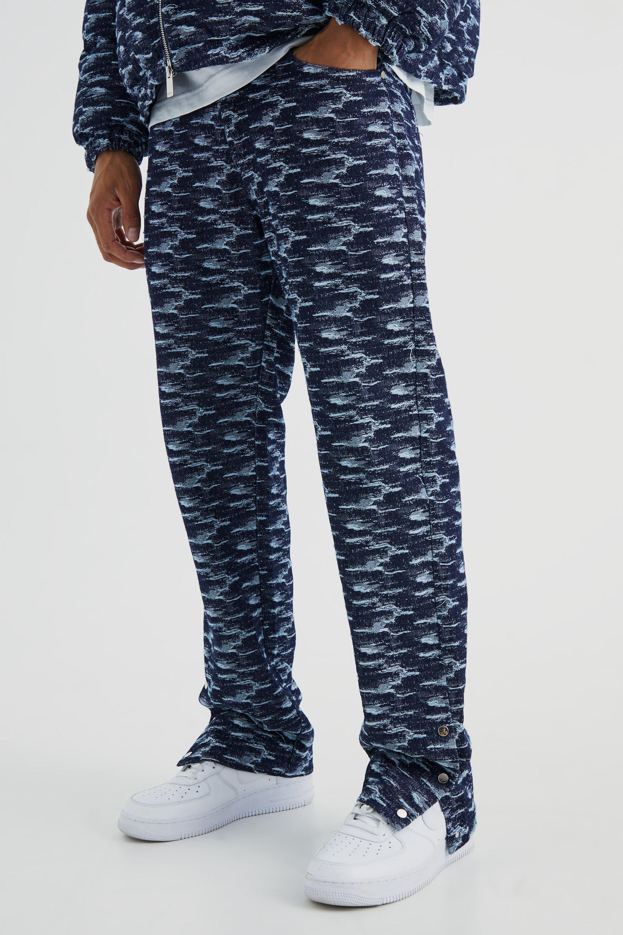 Lockere Jeans mit Druckknöpfen, Dark blue