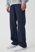Dark blue Relaxed Rigid Flare Fabric Interest Jeans