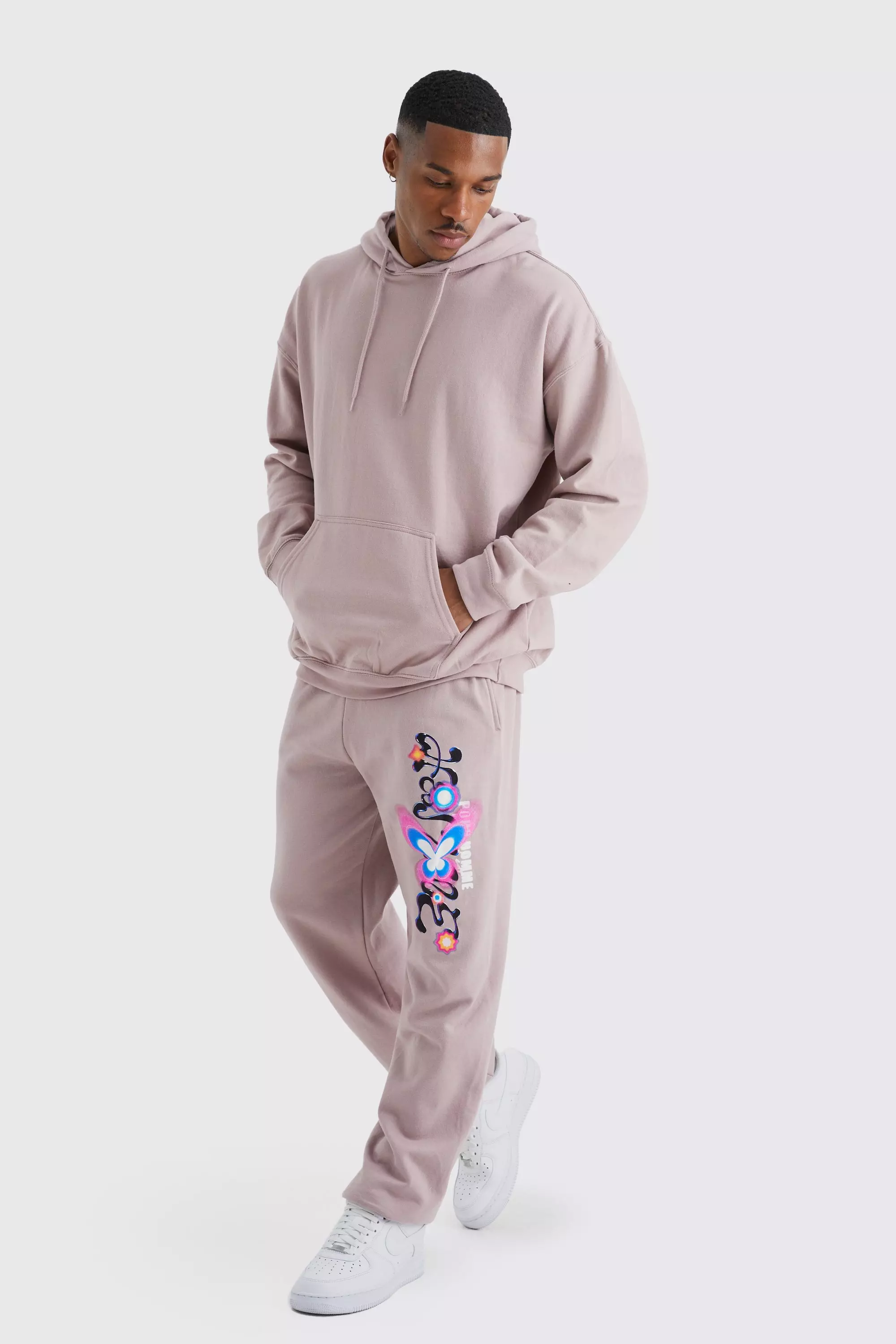 Butterfly print sweatpants sale