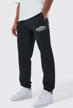 Black Oversized Los Angeles Sweatpants