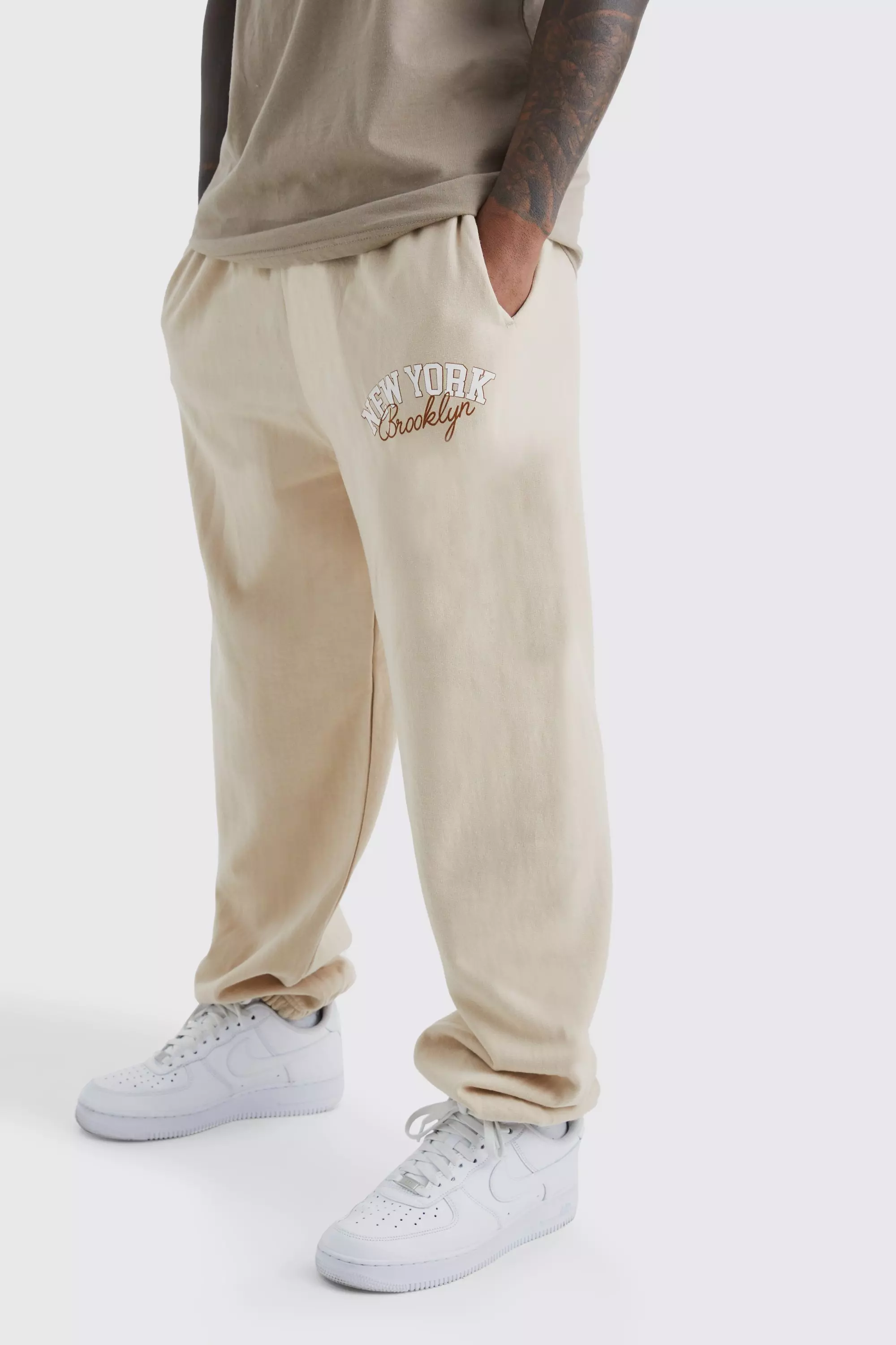 Oversized New York Varsity Sweatpants Sand