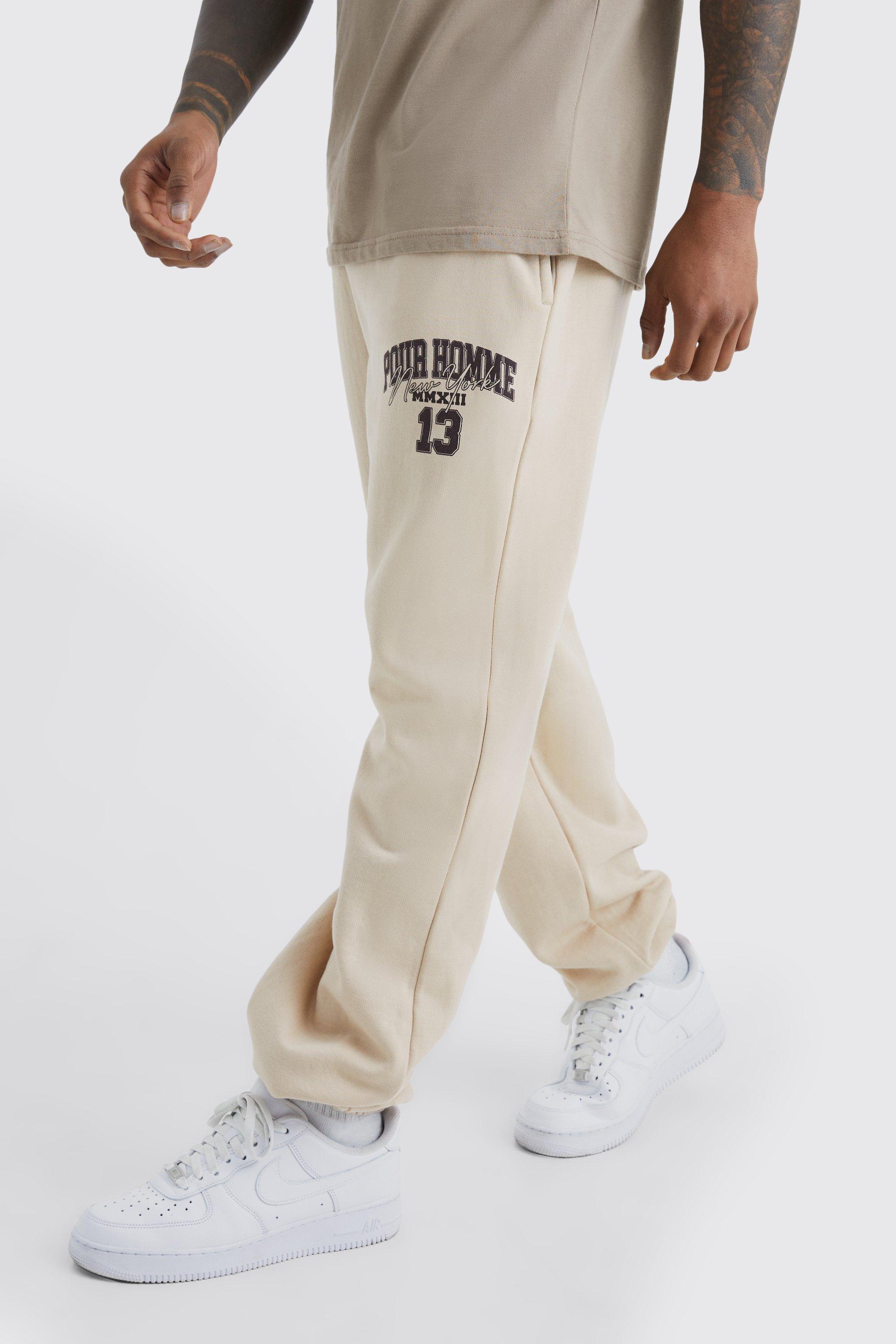 Jogging slim molletonné Sweet Pants en beige pour vêtements homme