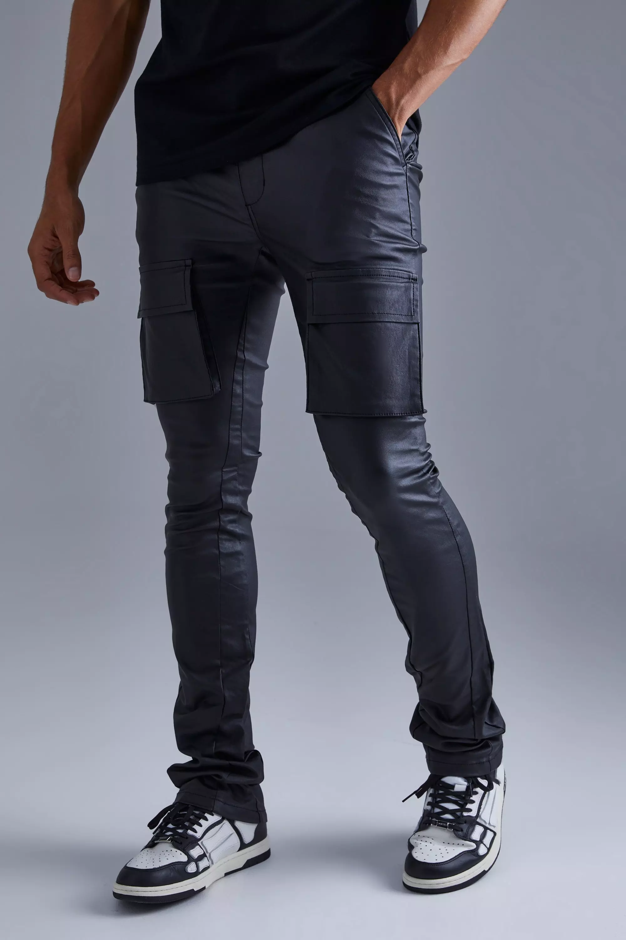 Men's Black Slim Fit Flare Jeans ‐ Phix