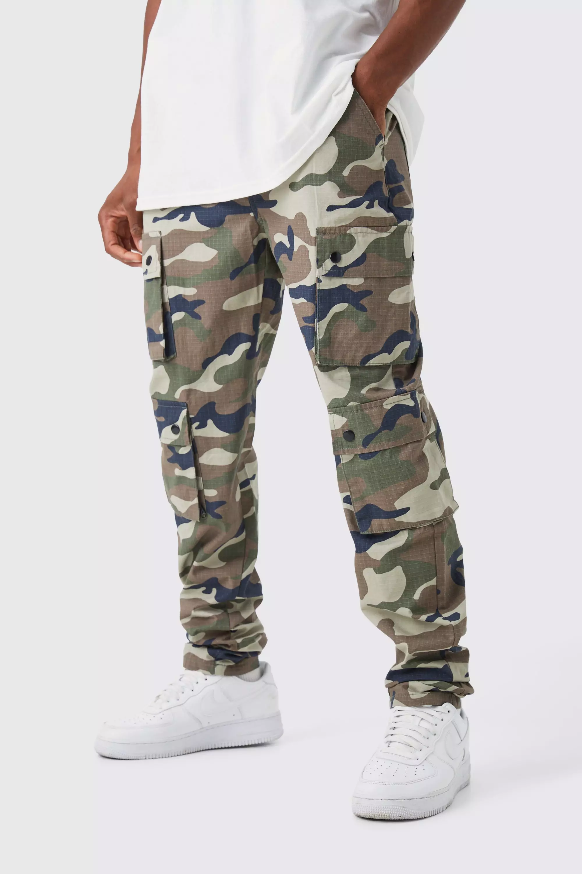 Pacsun drop skinny camo cargo hot sale jogger pants