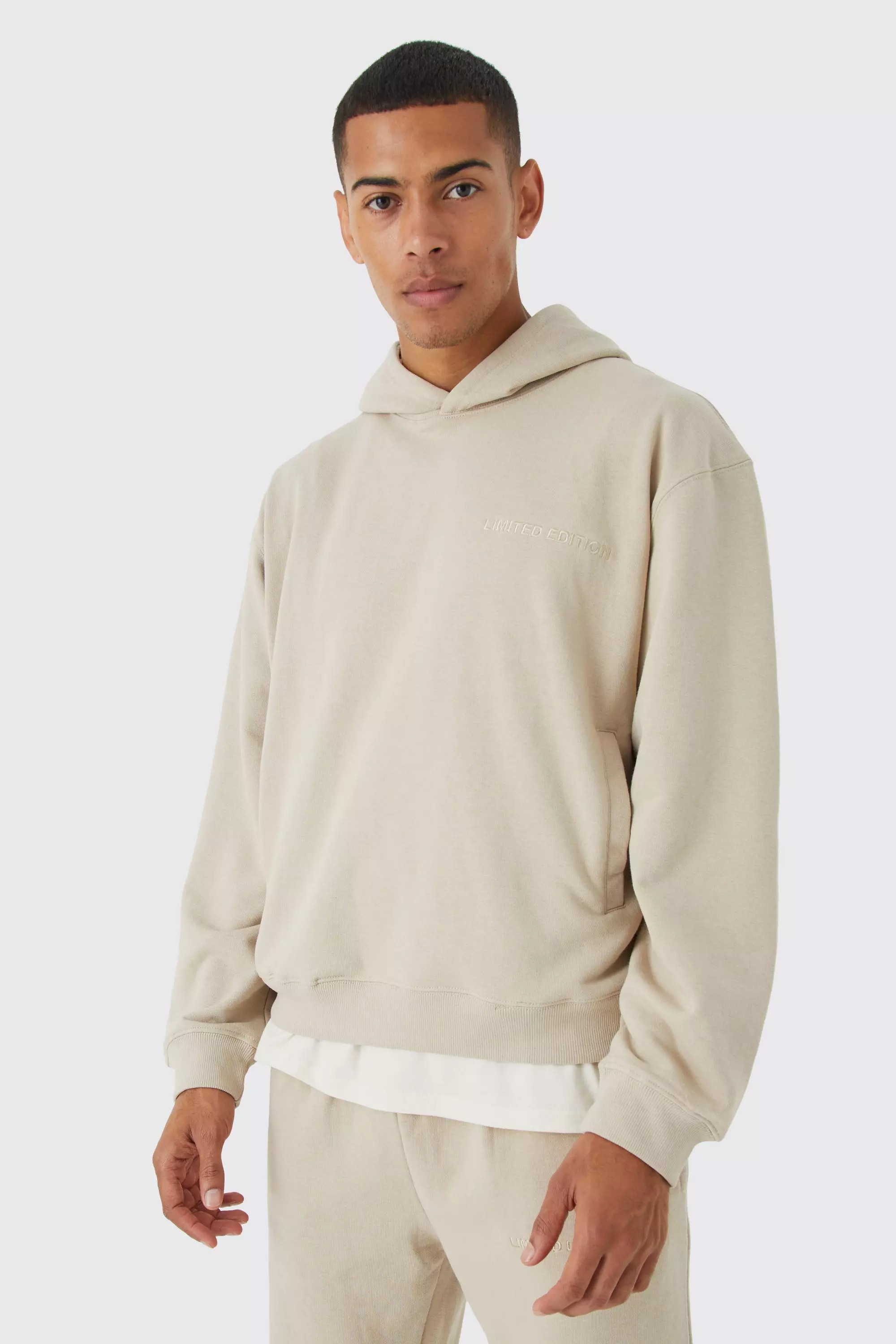 Boxy Knitted Ribbed Hoodie