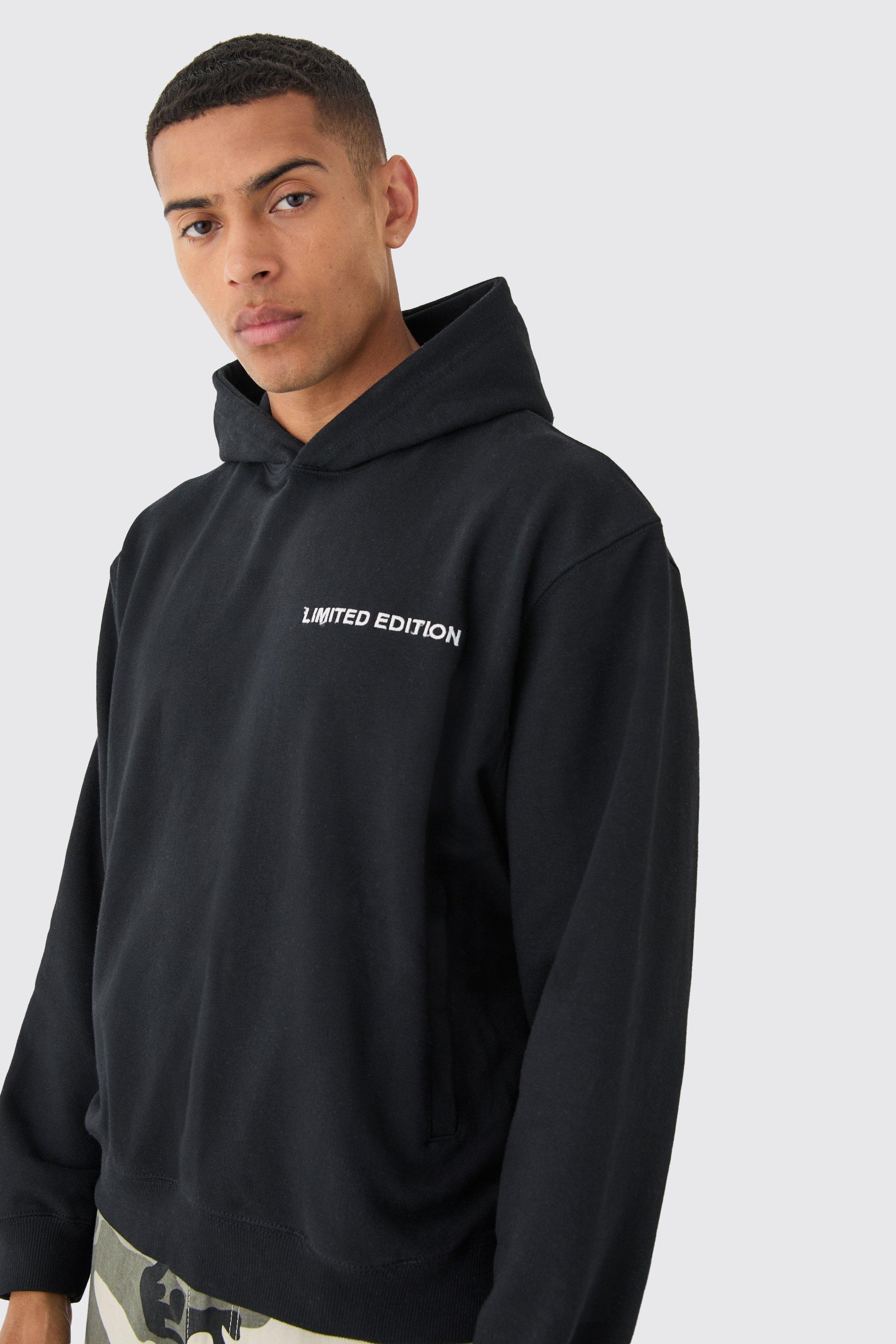 Oversized Boxy Loopback Hoodie | boohooMAN USA