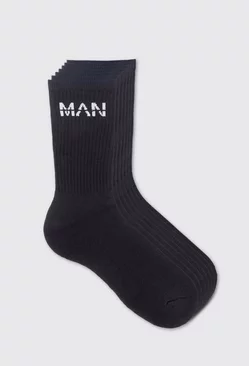 Black 7 Pack Man Sport Socks
