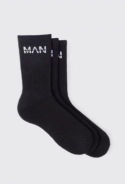 3 Pack Man Sport Socks Black