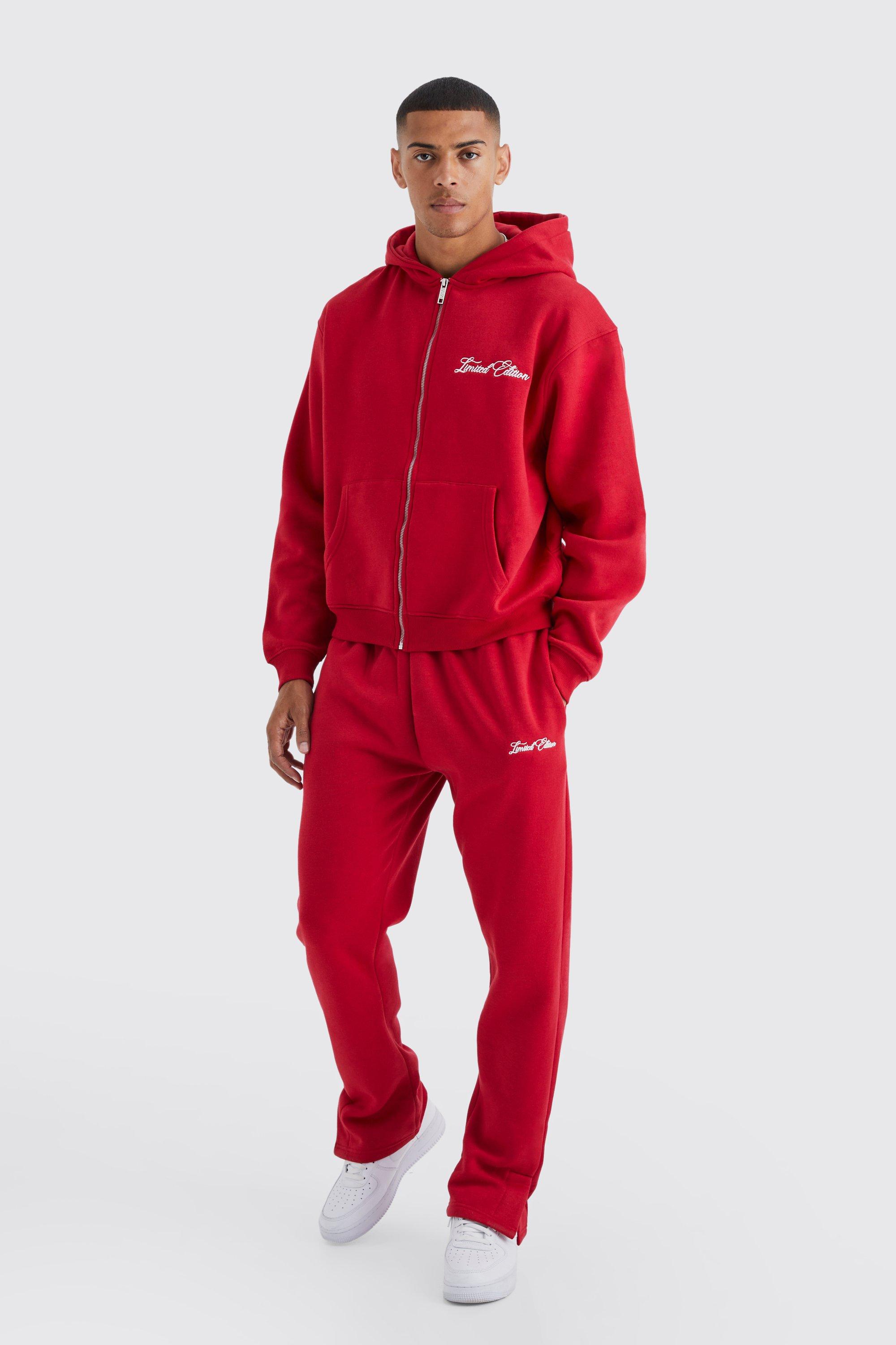 Oversized Boxy Zip Through Hooded Tracksuit boohooMAN UK