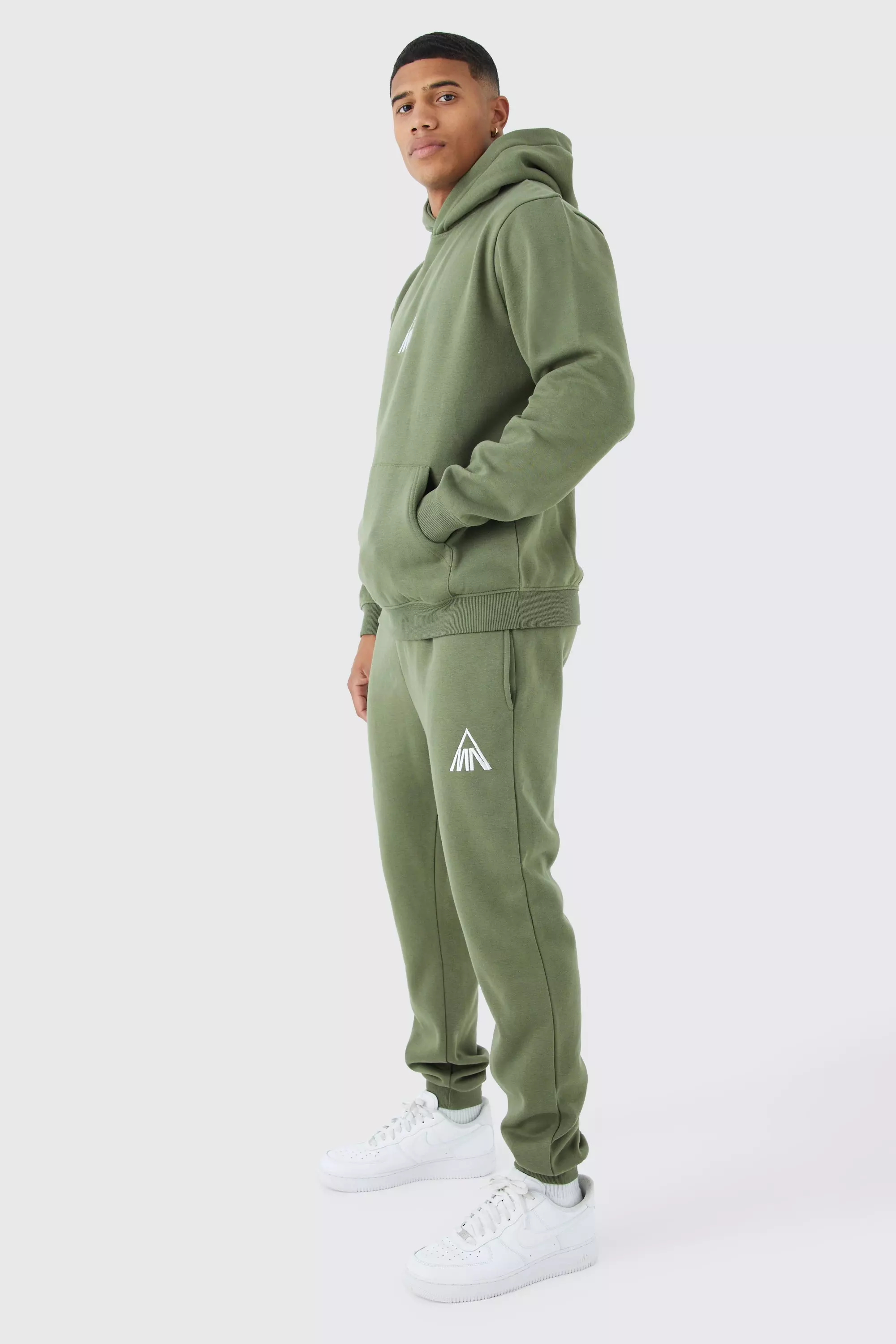 Khaki Man Regular Fit Hooded Tracksuit