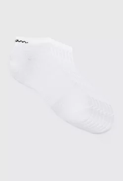 White 7 Pack Man Signature Sneaker Socks