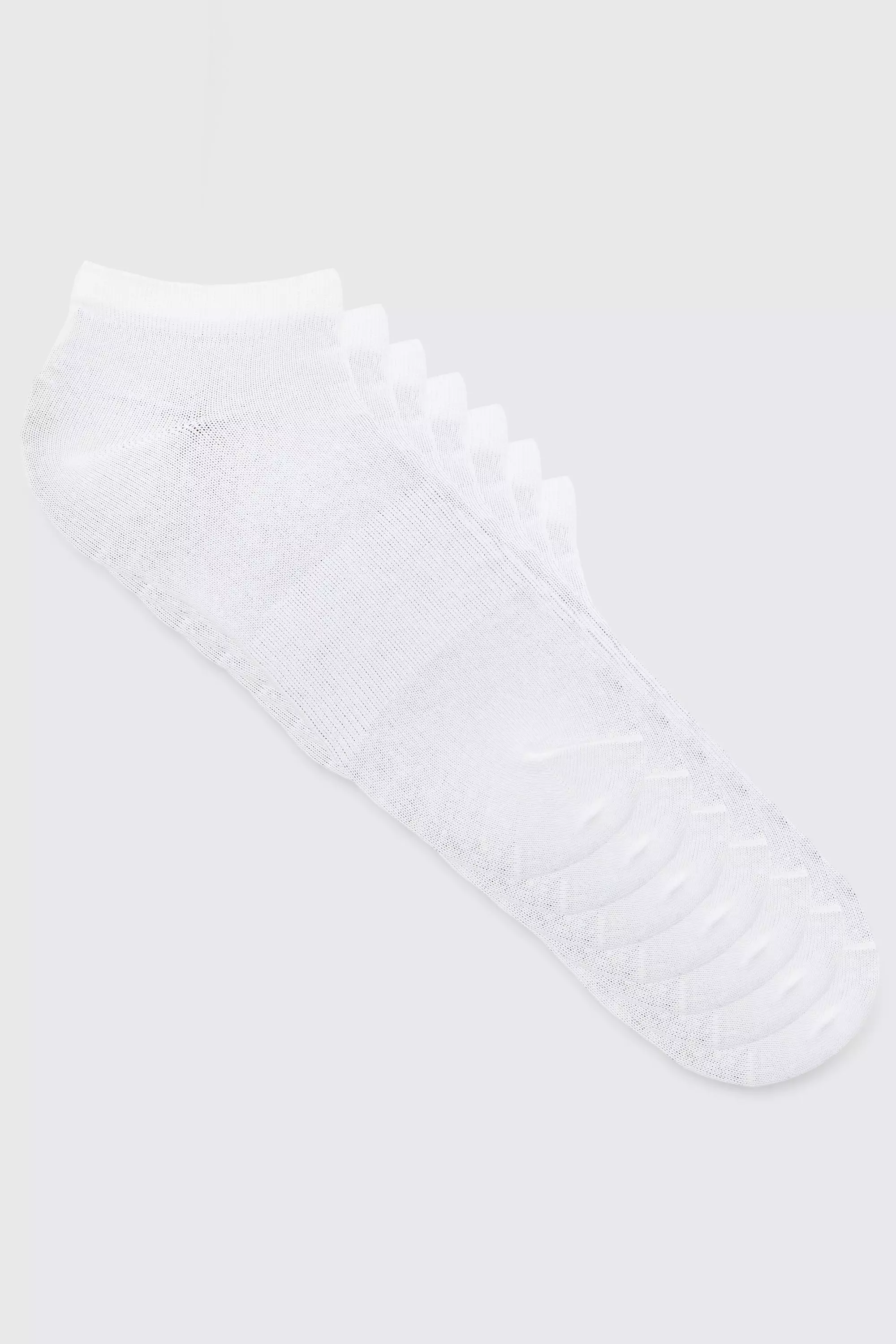 7 Pack Plain Sneaker Socks White